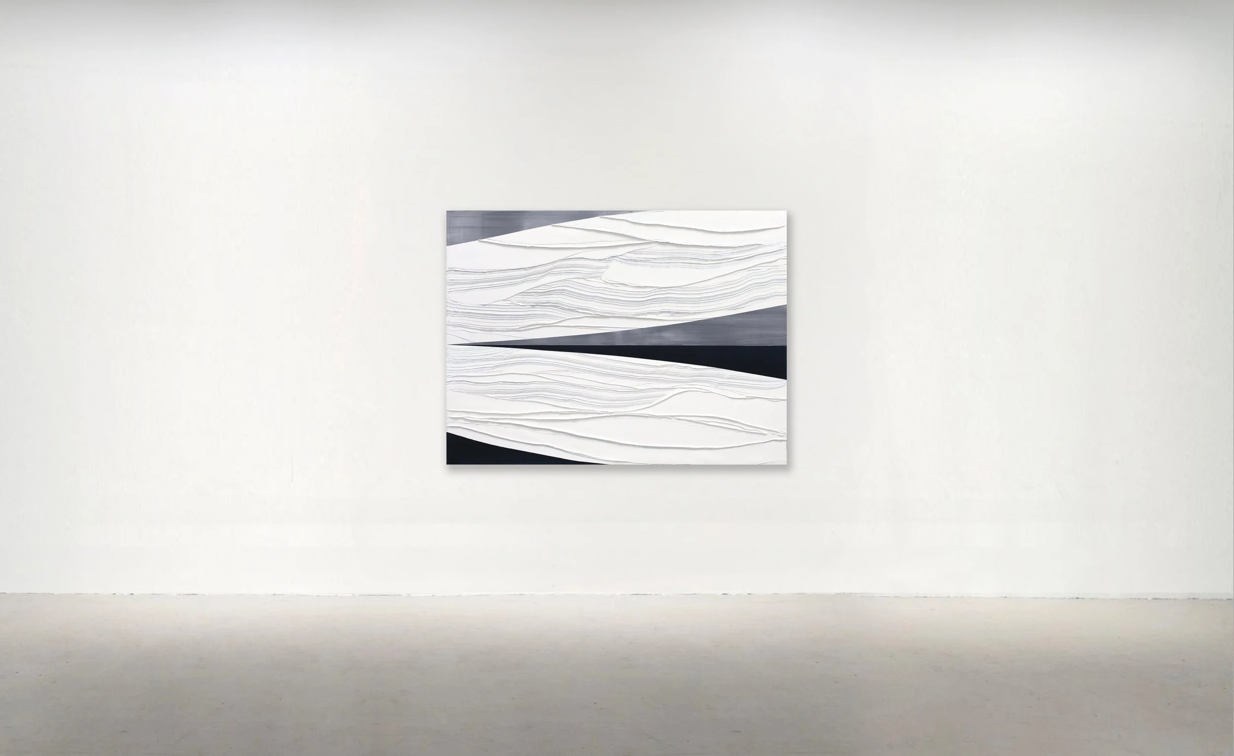 UNTITLED WHITE 6, 2018. Oil on Linen 48 x 64 inches (122 x 162.5 cm).