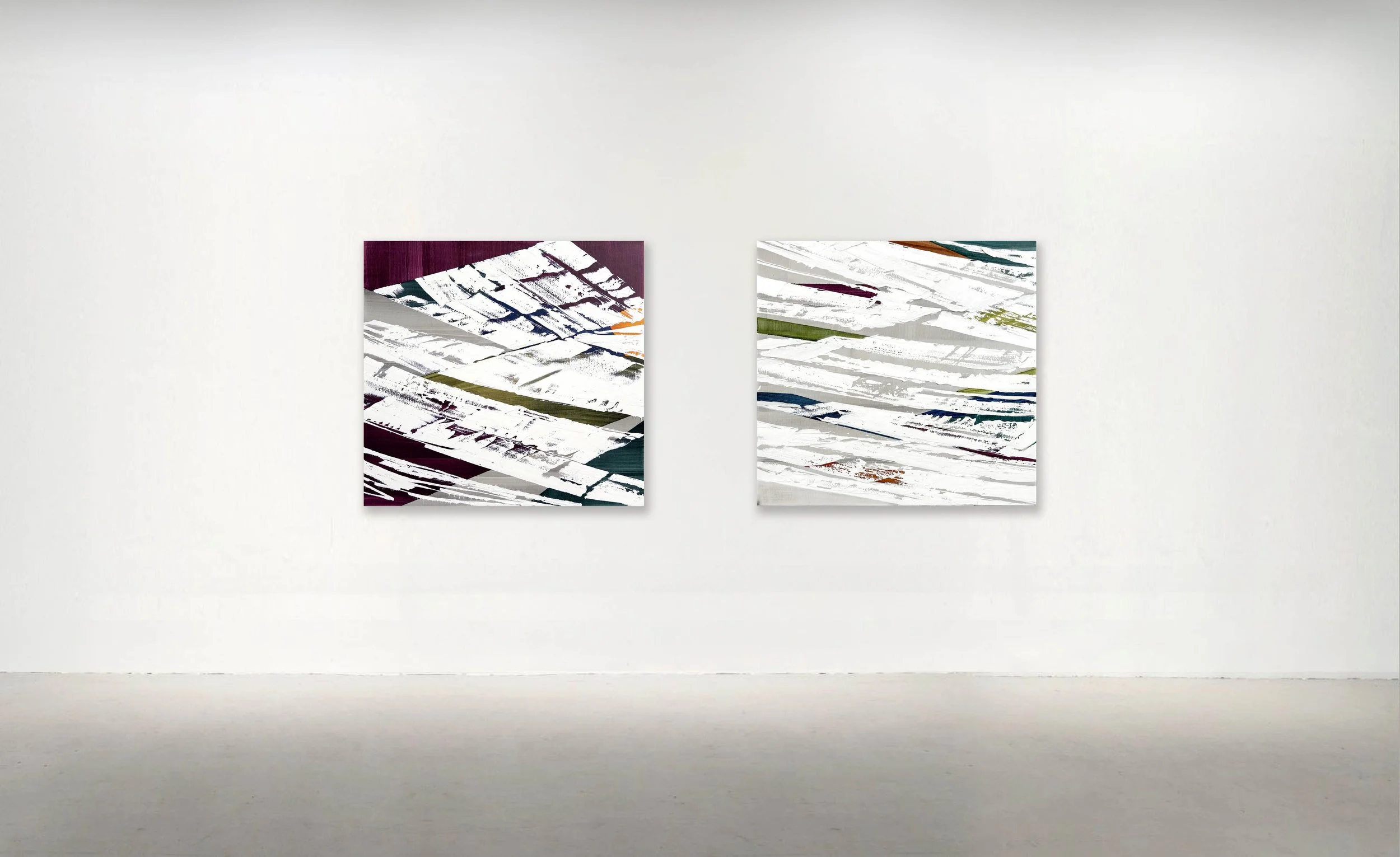 "White Mountain 16" , "White Mountain 15" , 2025. Oil on Linen
37 x 40 inches / 94 x 101.5 CM