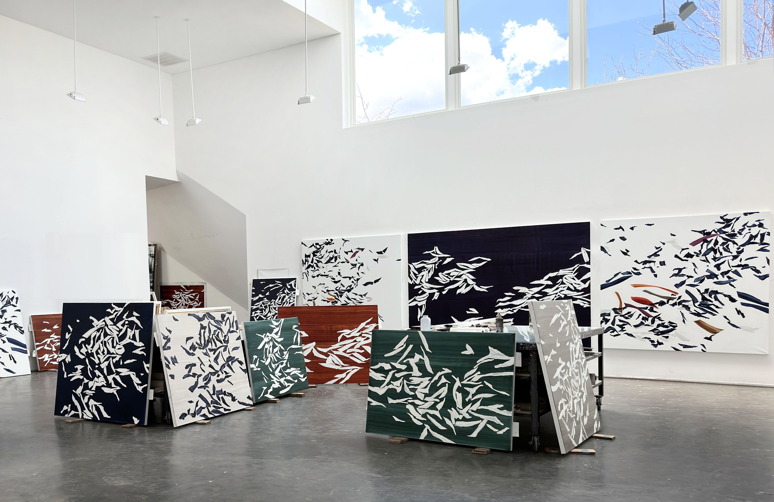 Installation View of BA ZASA, artist's studio, Santa Fe, NM, 2023. 