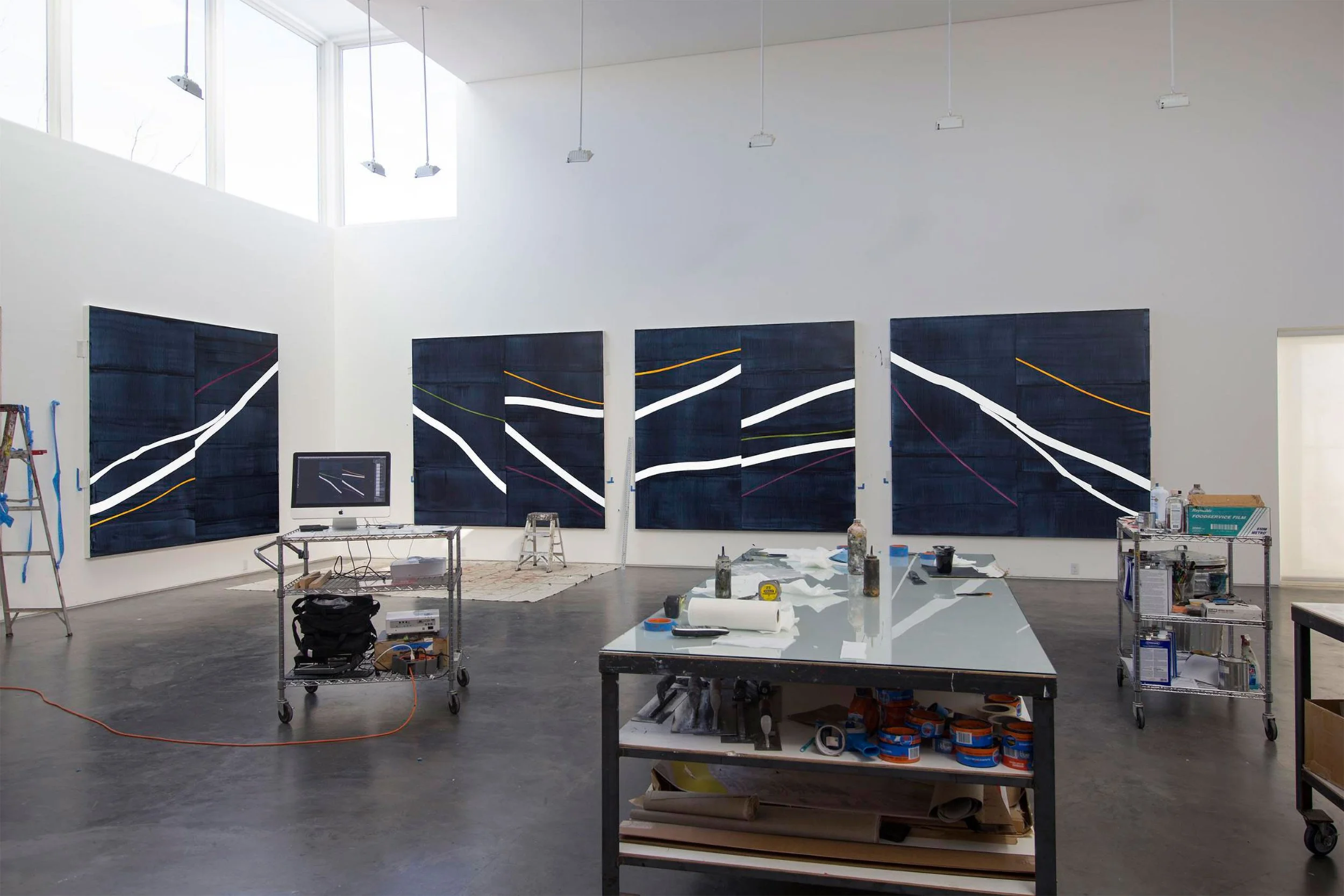 Transfigured Night Series Studio Installation Shot, Santa Fe, New Mexico 2016