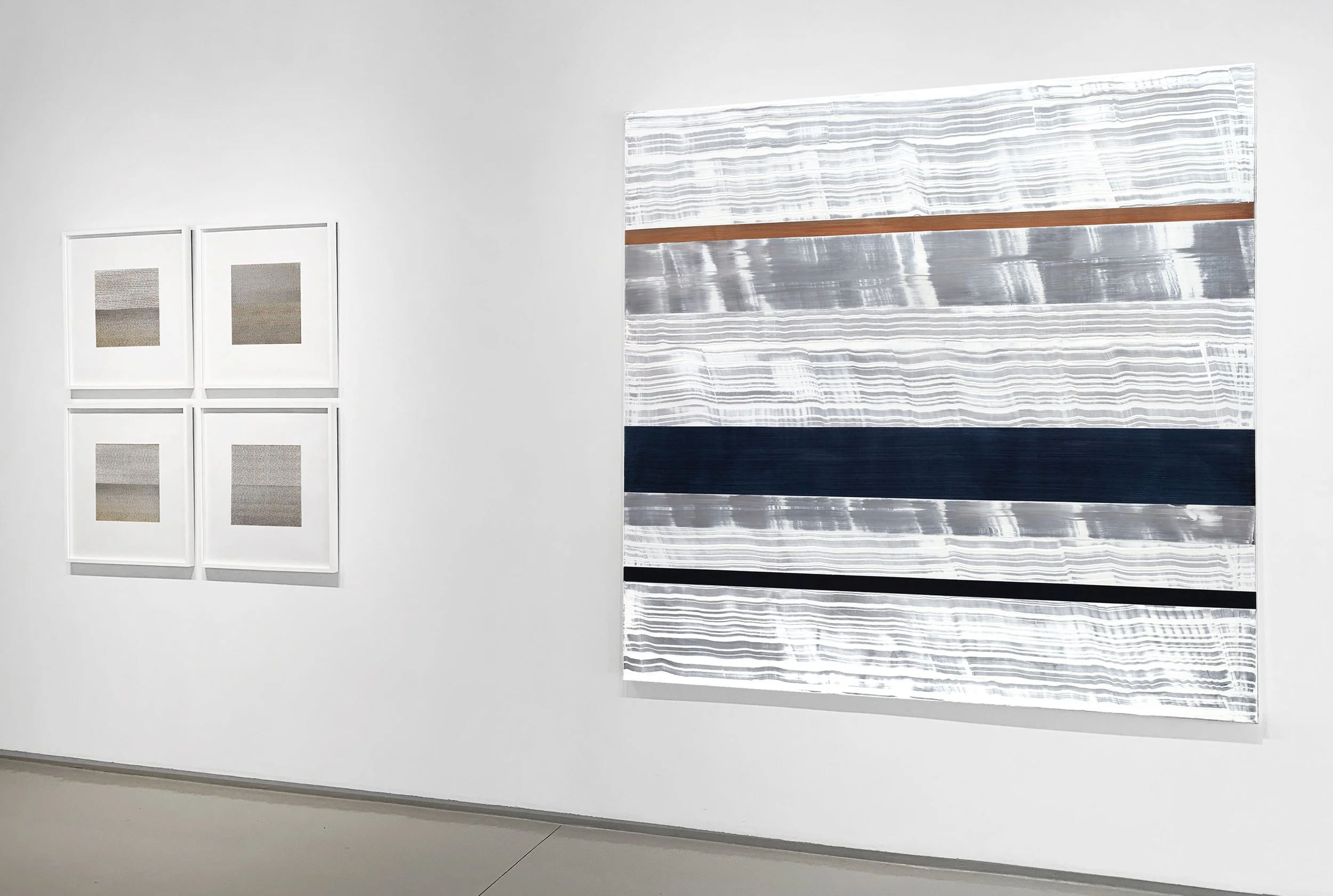 Installation view of SILENCE IN PRAGUE AND SEPTEMBER PAINTINGS, Sundaram Tagore Gallery Chelsea, New York, 2019. 