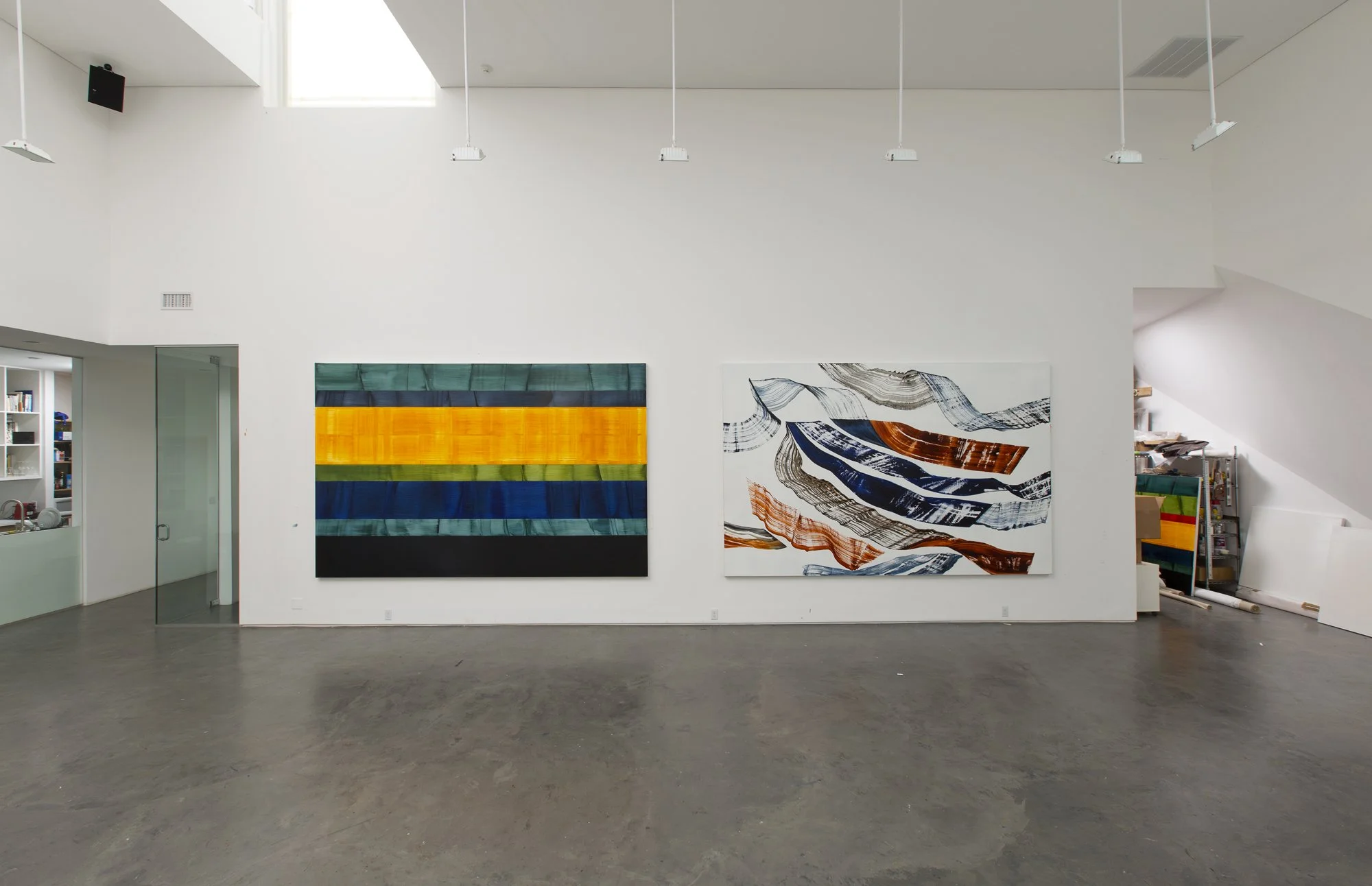 Installation view of the BHUTAN series, artist’s studio, Santa Fe, NM, 2014.
