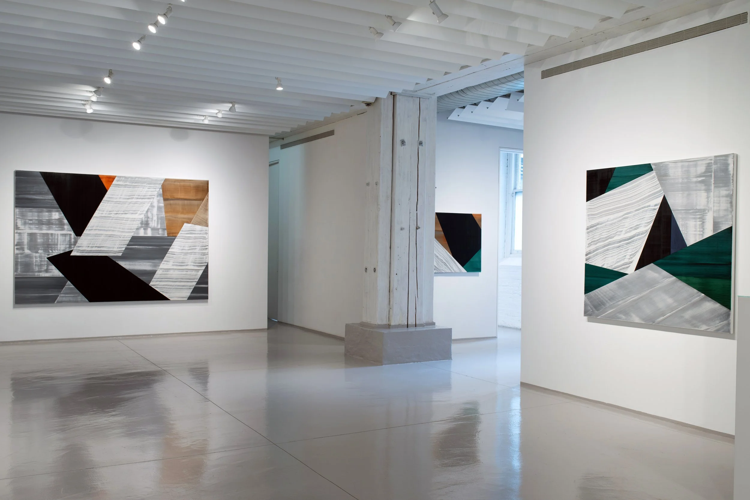 Installation view of SILENCE IN PRAGUE AND SEPTEMBER PAINTINGS at Sundaram Tagore Gallery, Chelsea, NY 2019