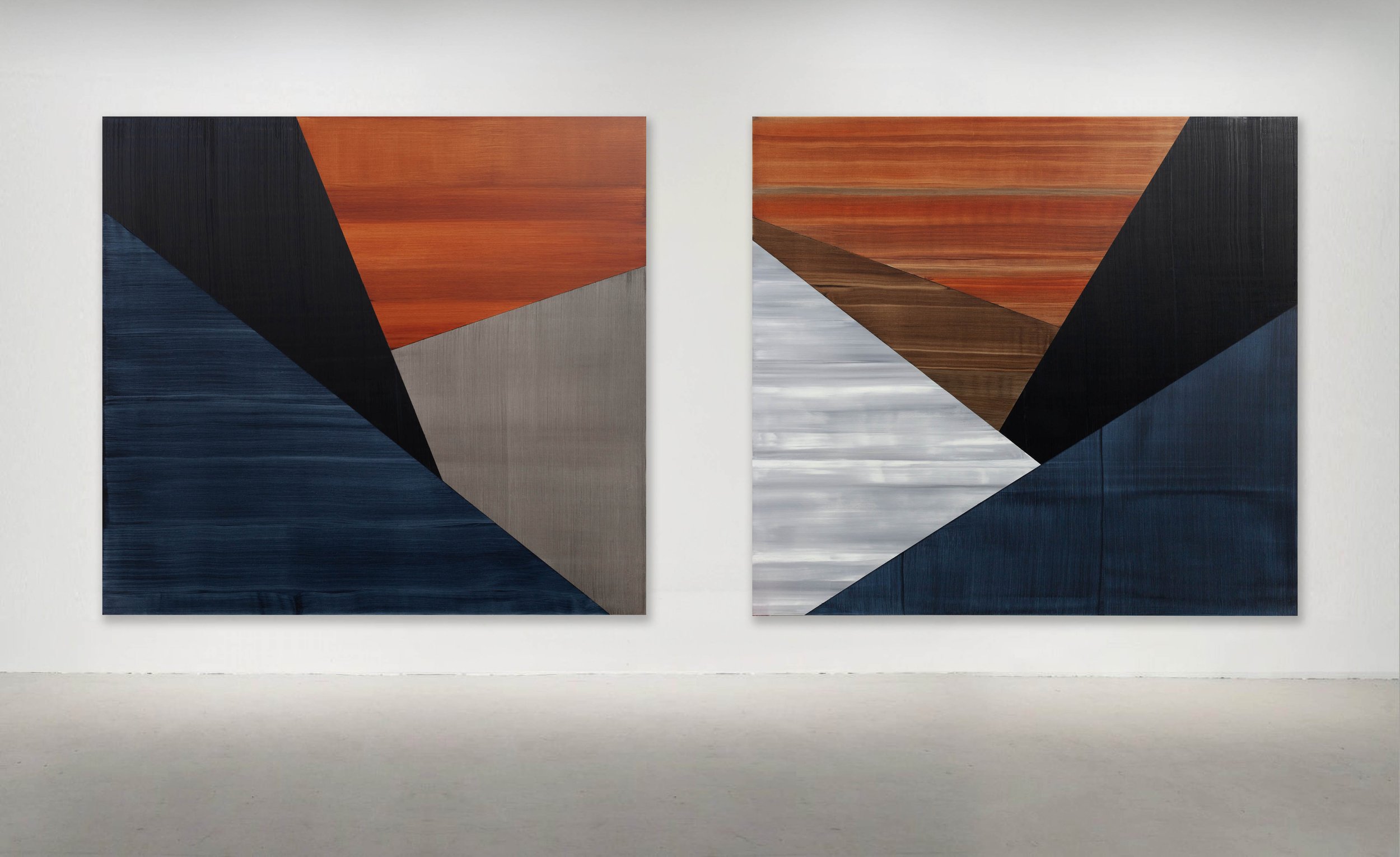 PRAGA NO. 9 and 6, 2020. Oil on linen 84.5 x 90.5 inches (214.5 x 230 cm). 