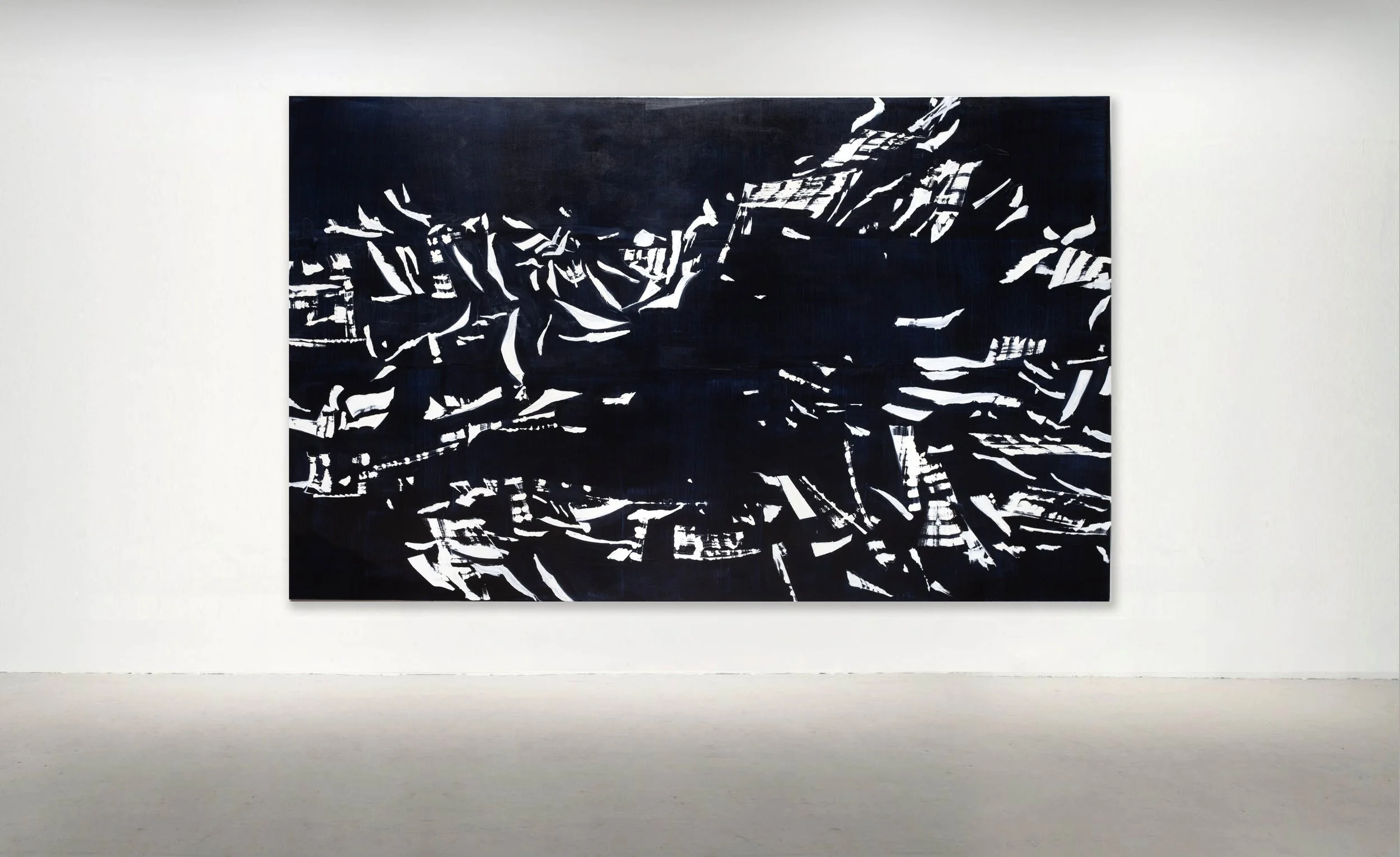 "Migracion 1", 2024 Oil on linen
83 x 140 inches ? 210.8 x 355.6 cm