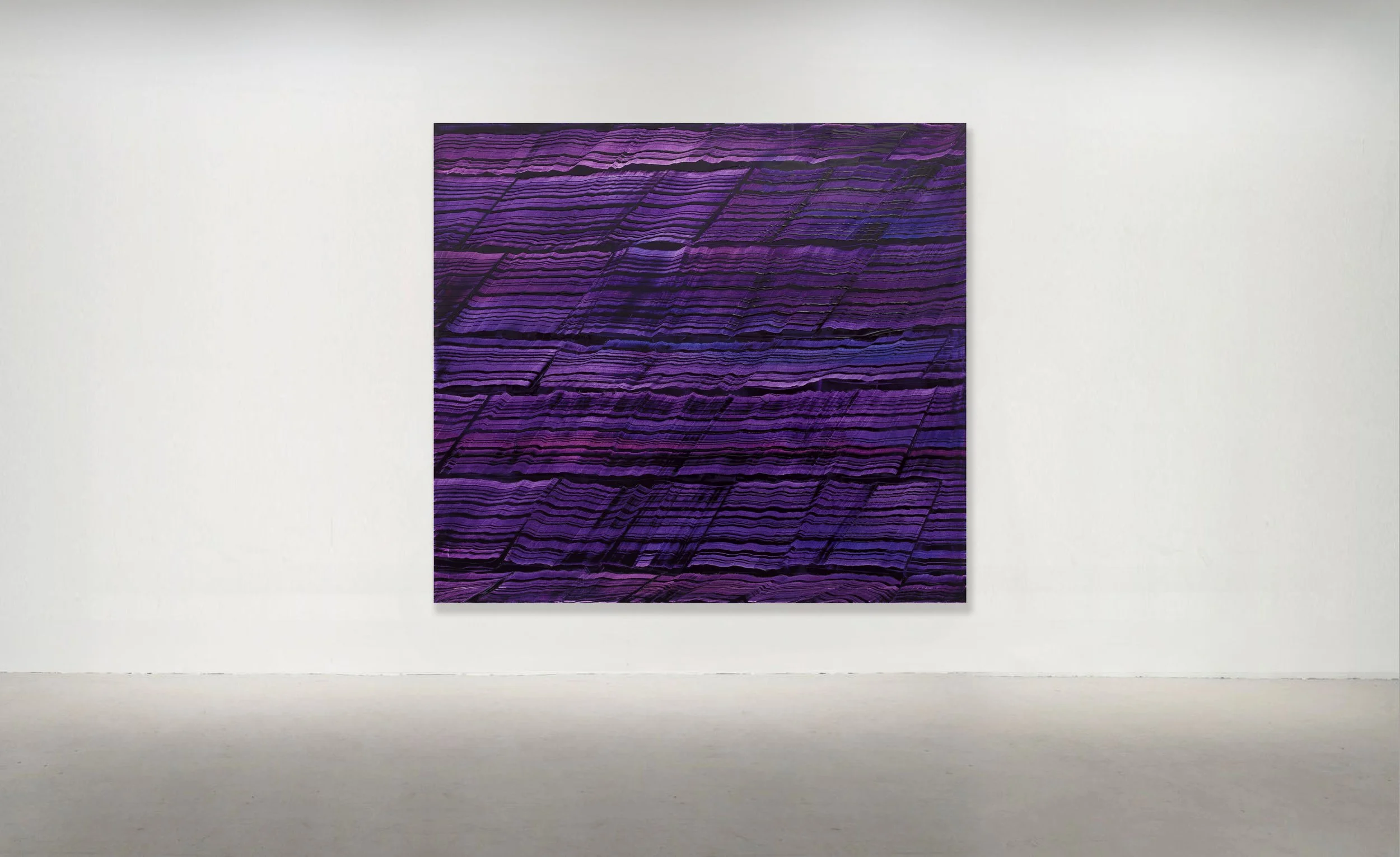 VIOLET BLUE 8, 2017. Oil on Linen 91 x 100 inches (230 x 255 cm). PRIVATE COLLECTION, MEXICO. 