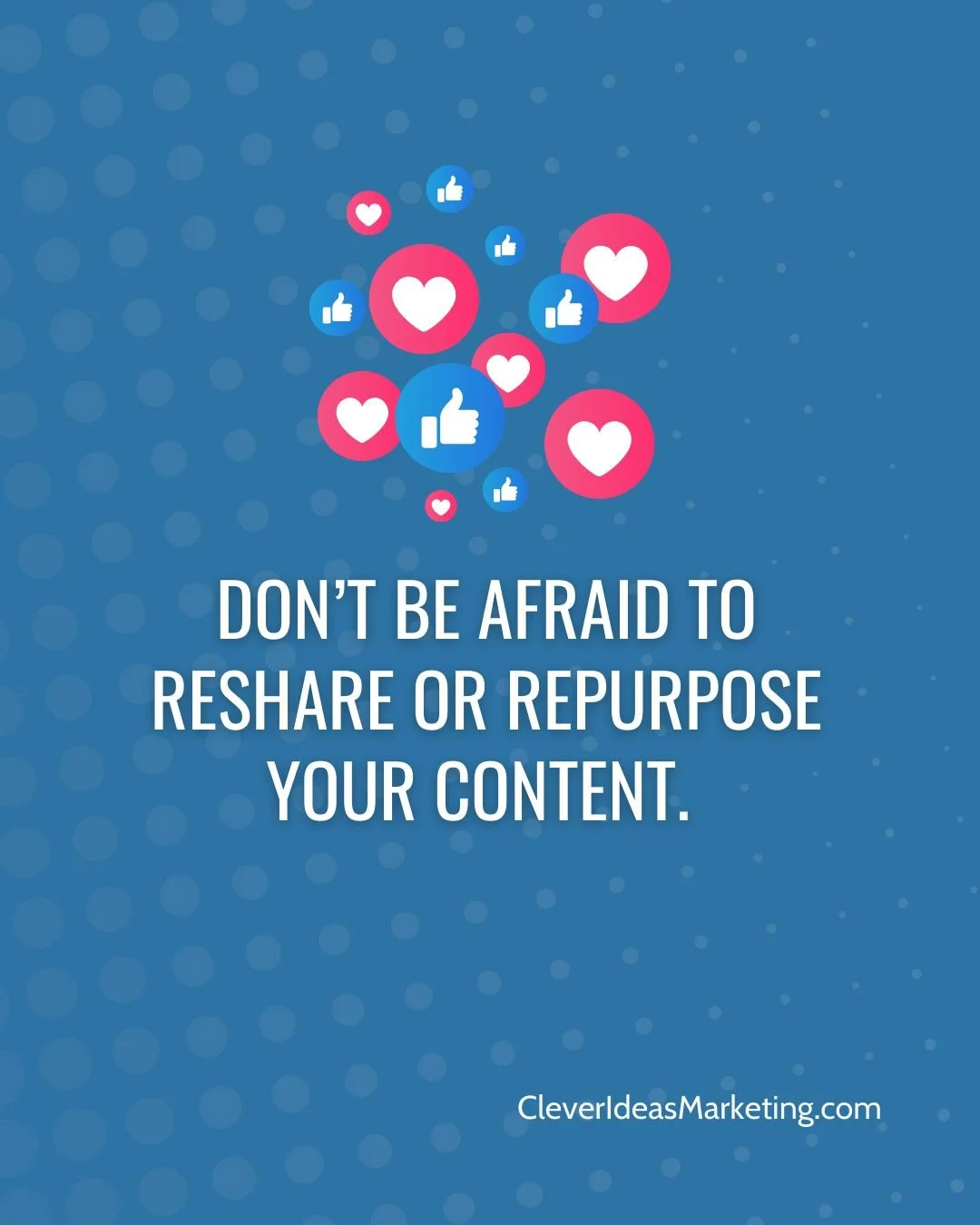 Your social media followers don't see every post...

📷 Share the photo again with a new caption.
💬 Share the testimonial or quote again.
🥰 Thank the event sponsors more than once (they won't mind)
💙 Share your "why" about your work/miss