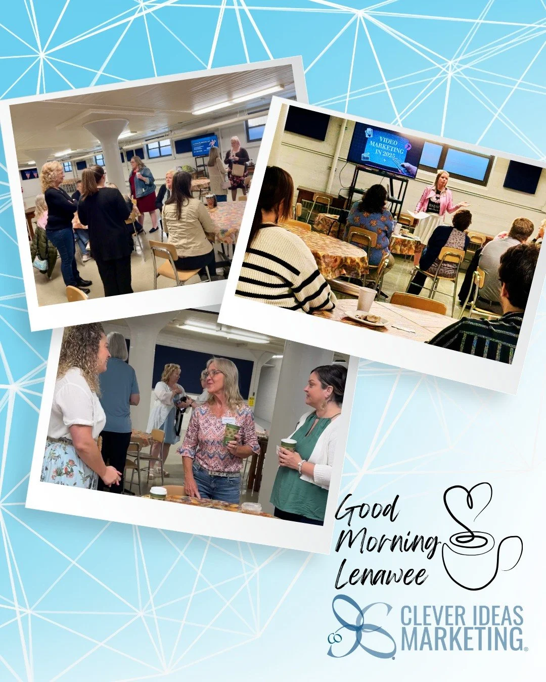 What is Good Morning Lenawee?

Good Morning Lenawee networking events are hosted by Clever Ideas Marketing and give local business professionals a fun event to network, learn something new and give back 💙

In the last year, 92 attendees have heard p