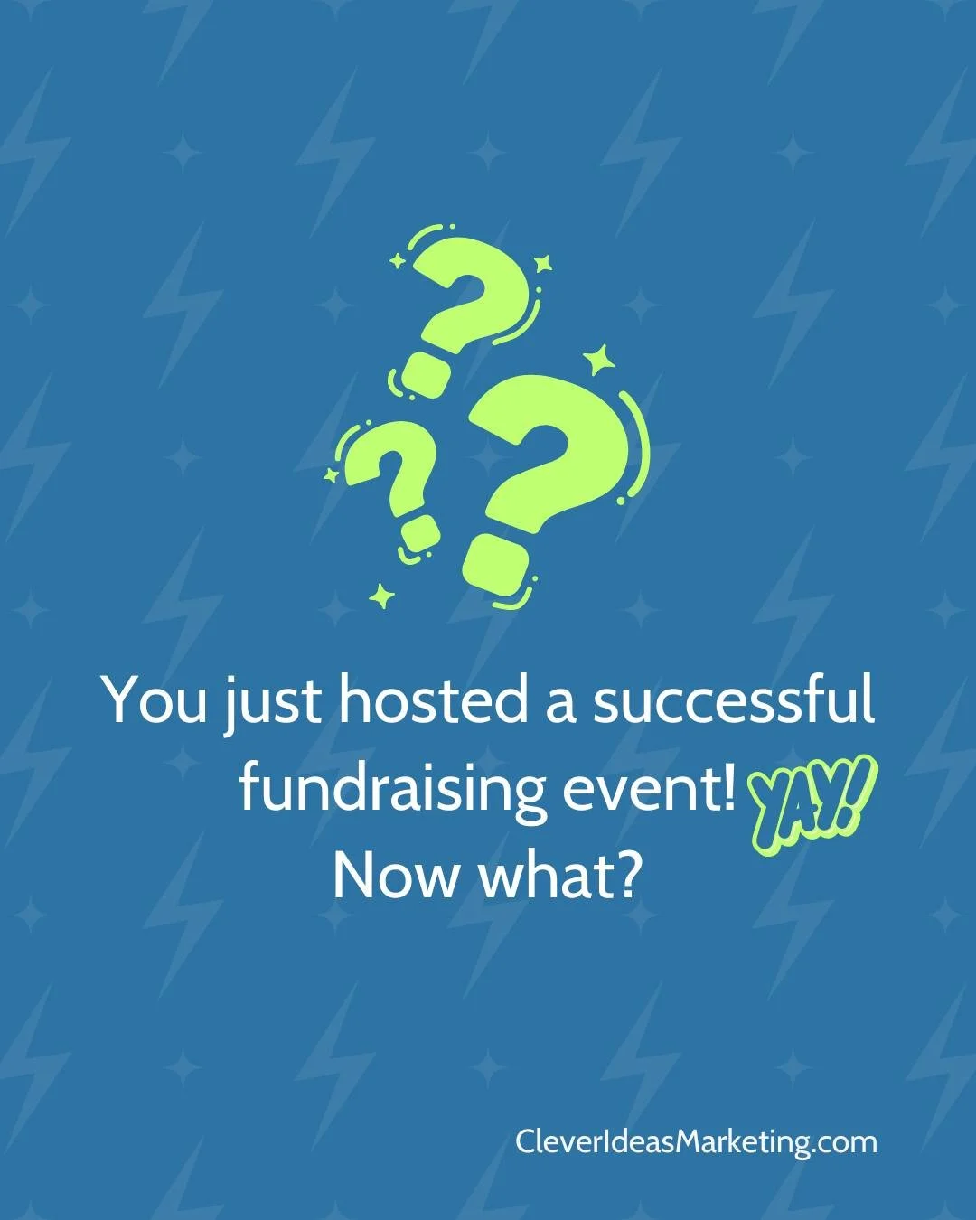 While your development team handles the traditional thank-you letters, you can keep the momentum going and build relationships with your marketing. 

#NonprofitMarketing #EventFollowup #EventMarketing #EmailMarketing #SocialMediaForNonprofits