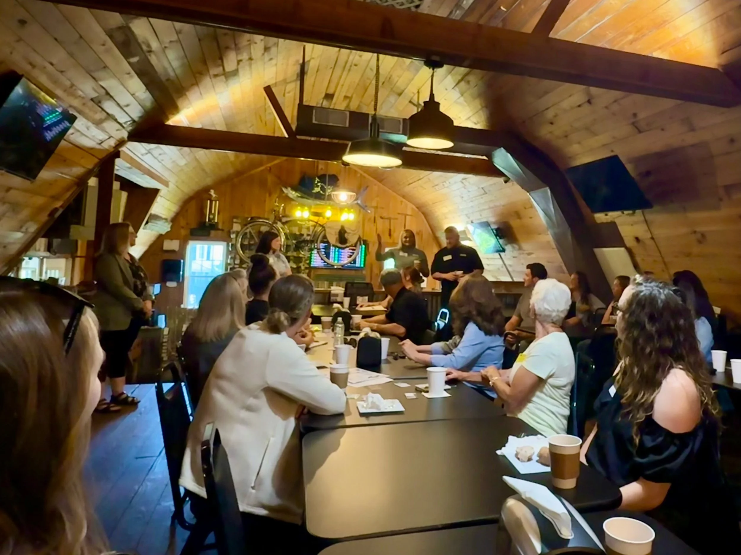 Coffee and Connections with the @irishhillsmi this morning 🍩☕️