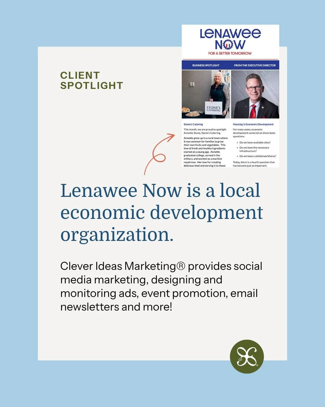 Client Spotlight: Lenawee Now 

Economic Development is about creating opportunities: attracting new businesses, helping existing ones grow, building workforce skills, and making communities better places to live and work.

#ClientSpotlight #EconDev 