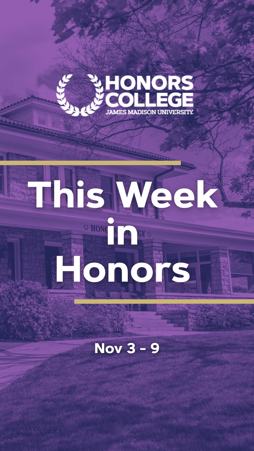 To supplement the College's weekly student announcements, I began developing concurrent Instagram stories to ensure messages are able to be seen across multiple channels.