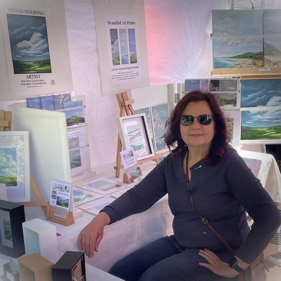 Vivian all set up at the Markets.