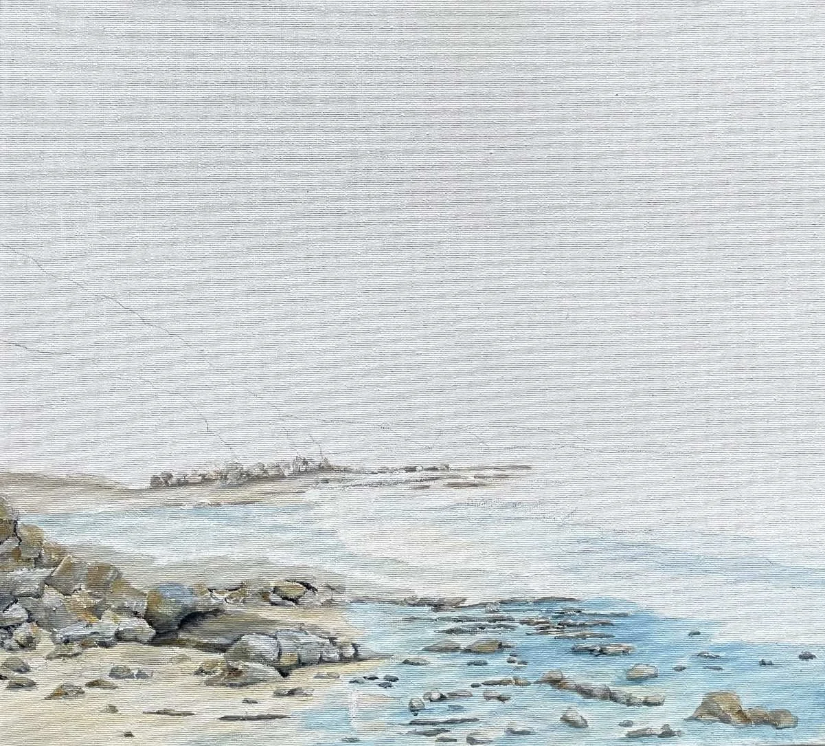 After drawing in the elements I begin to add colour.