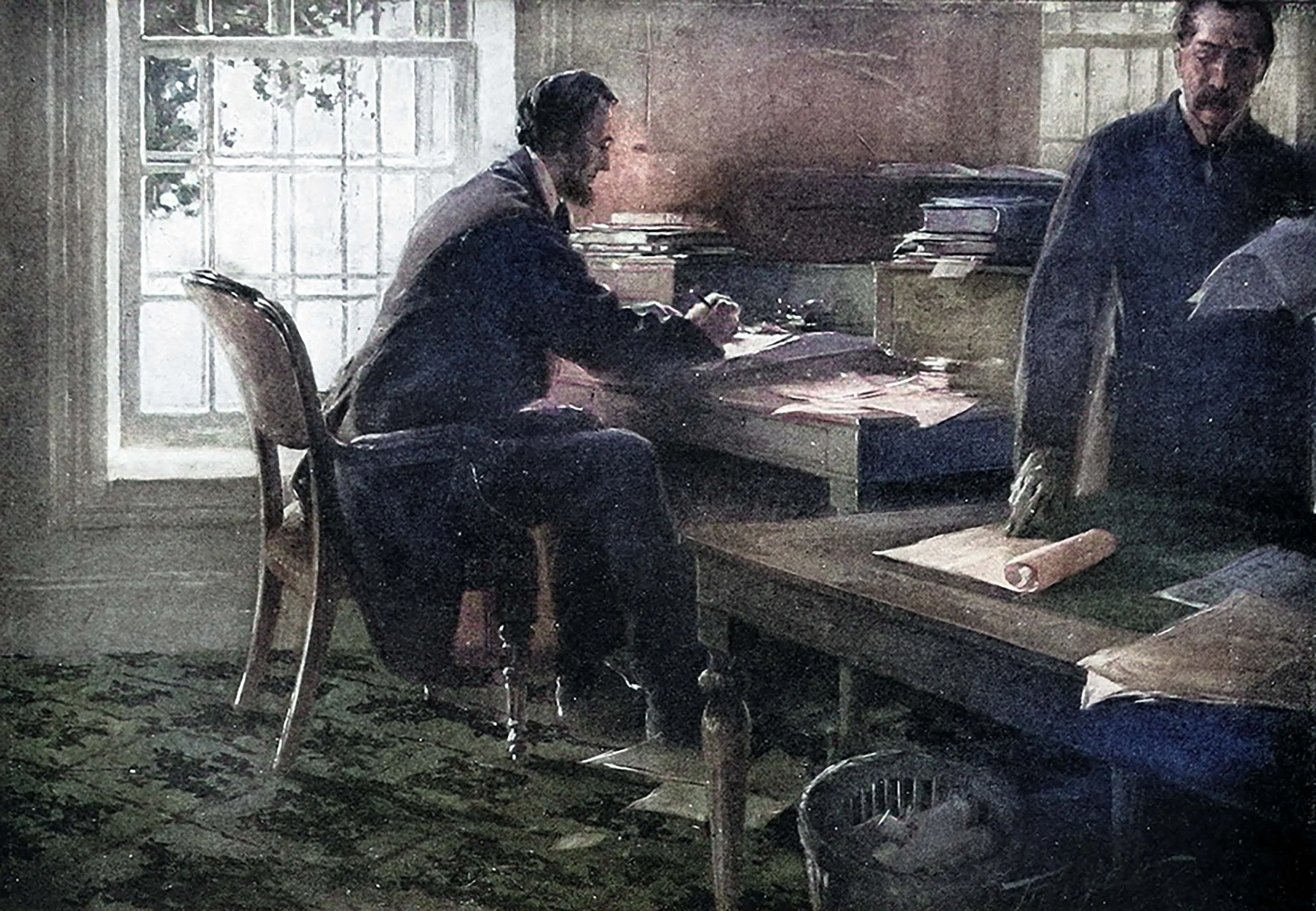 Lincoln in the Telegraph Room