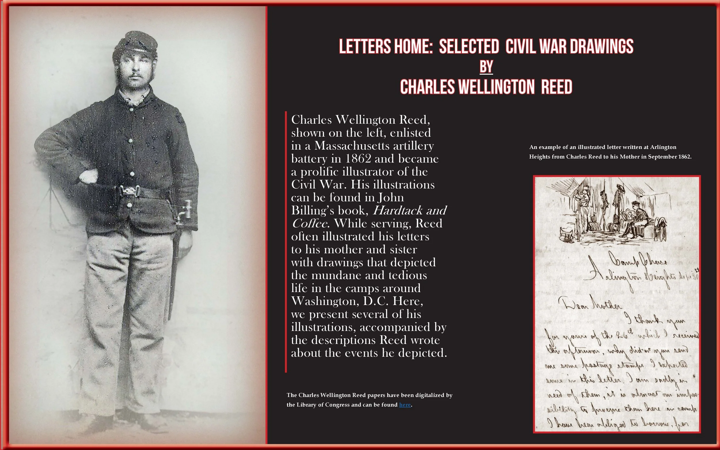 Letters Home: Selected Civil War Drawings by Charles Wellington Reed