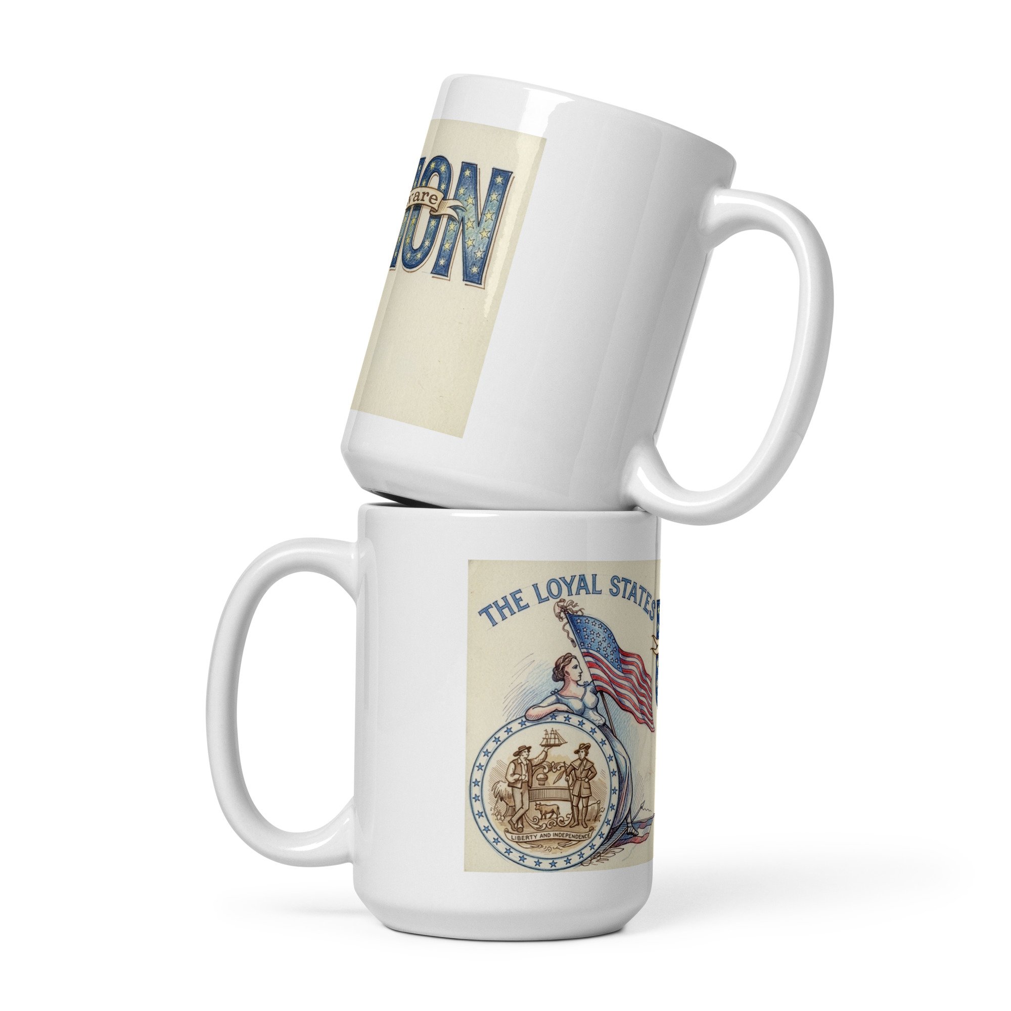 White glossy mug