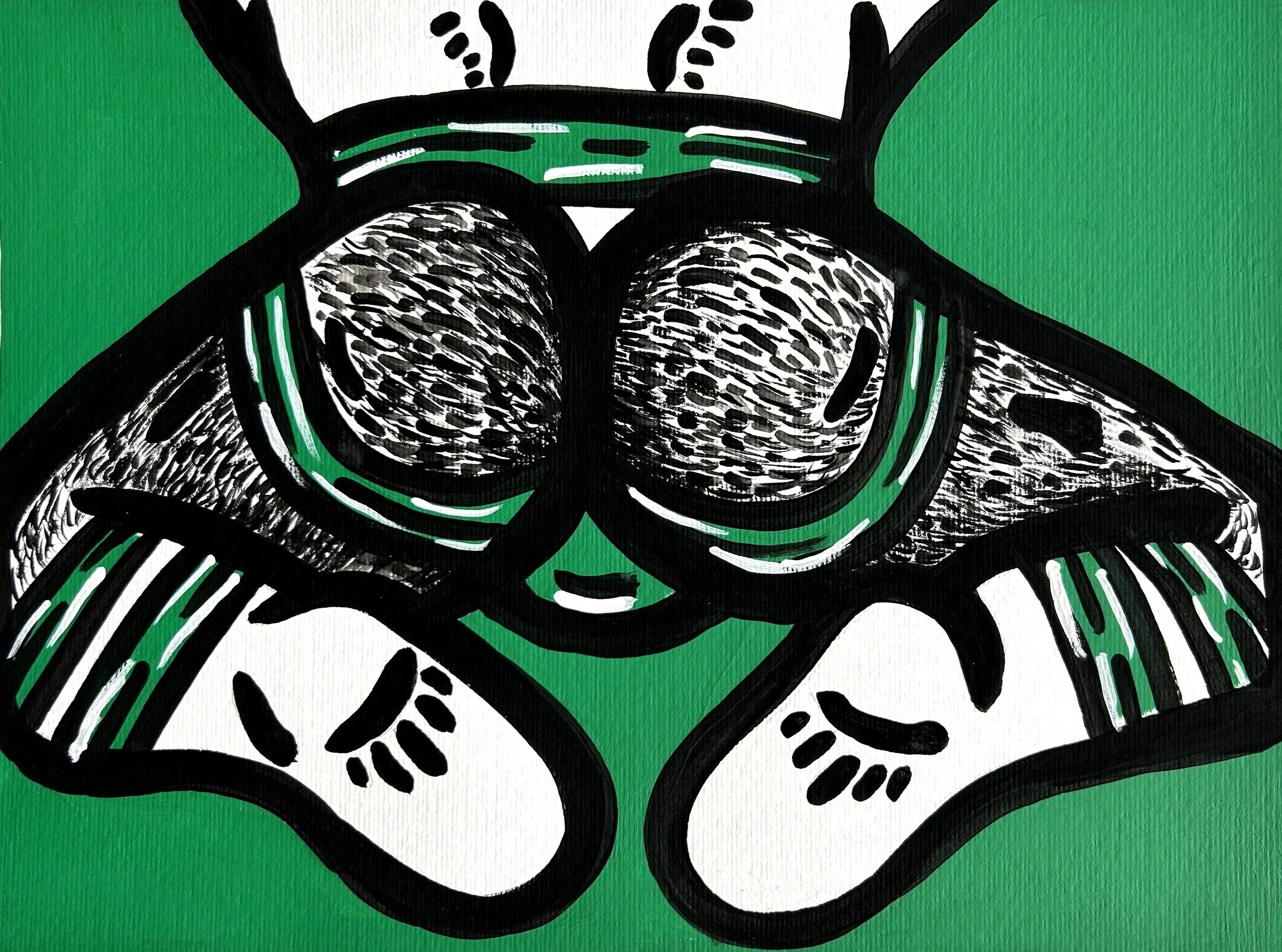 Cheeked Up - Green - Print, $175