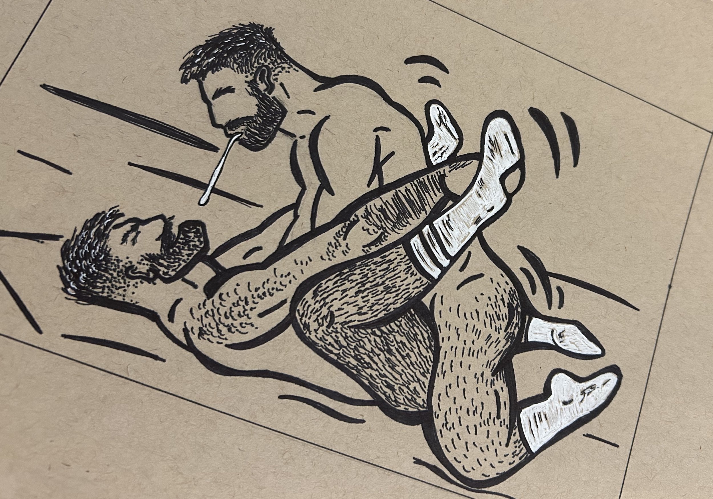 Untitled-2025, Ink Sketch, 9"X11" Framed, $150