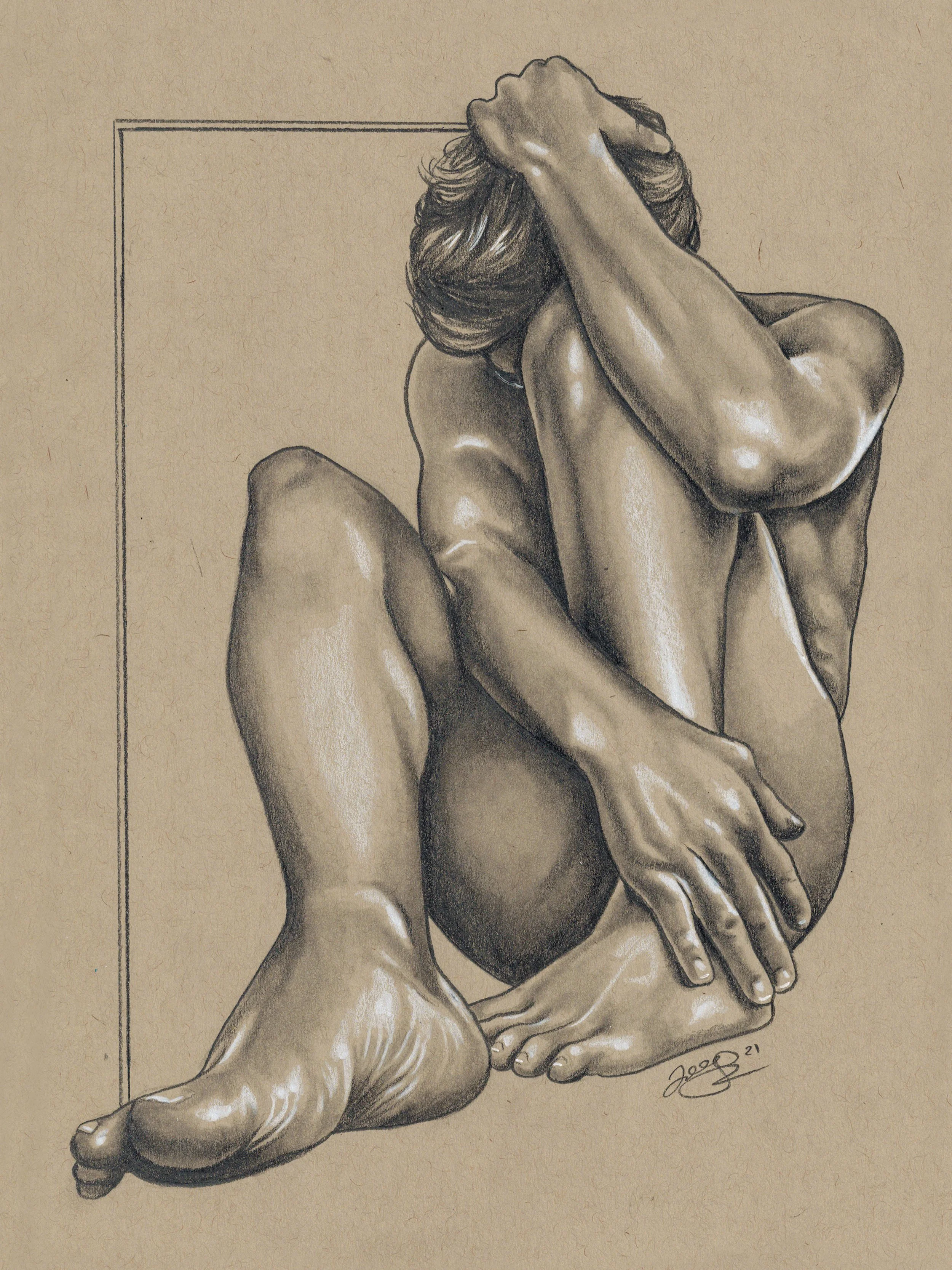 Demure - 12x16 framed
Pencil, Colored Pencil and White Paint
$100