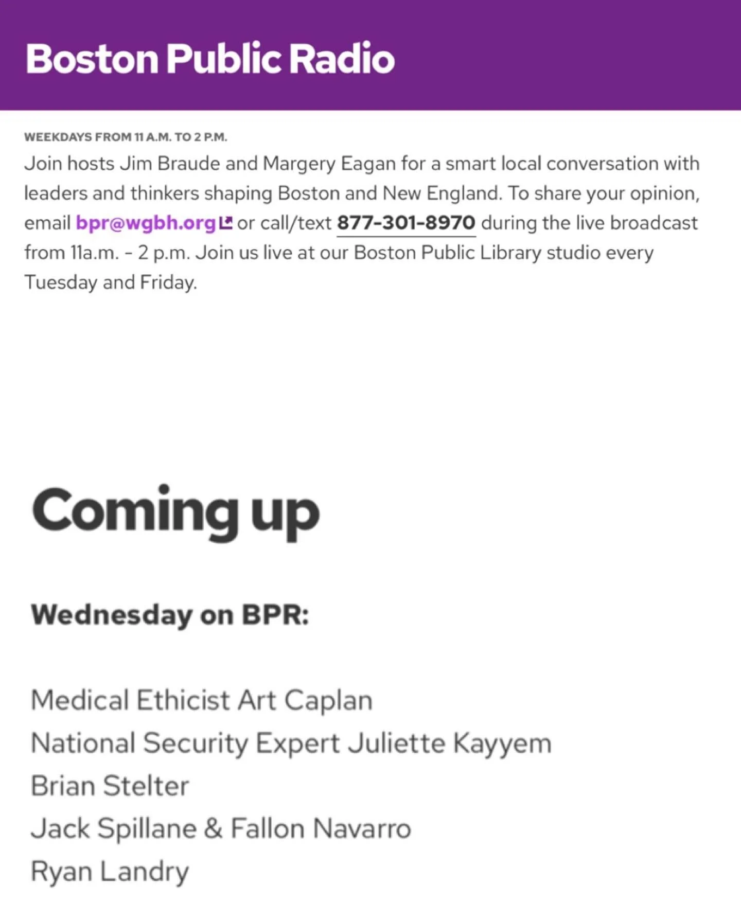 Tomorrow 12:45 ‼️
Tune in and listen to MFA student @fallon_navarro discuss the impact of the Star Store's closure and the difficulties students continue to face with Jack Spillane on Boston Public Radio with Jim Braude and Margery Eagan.
