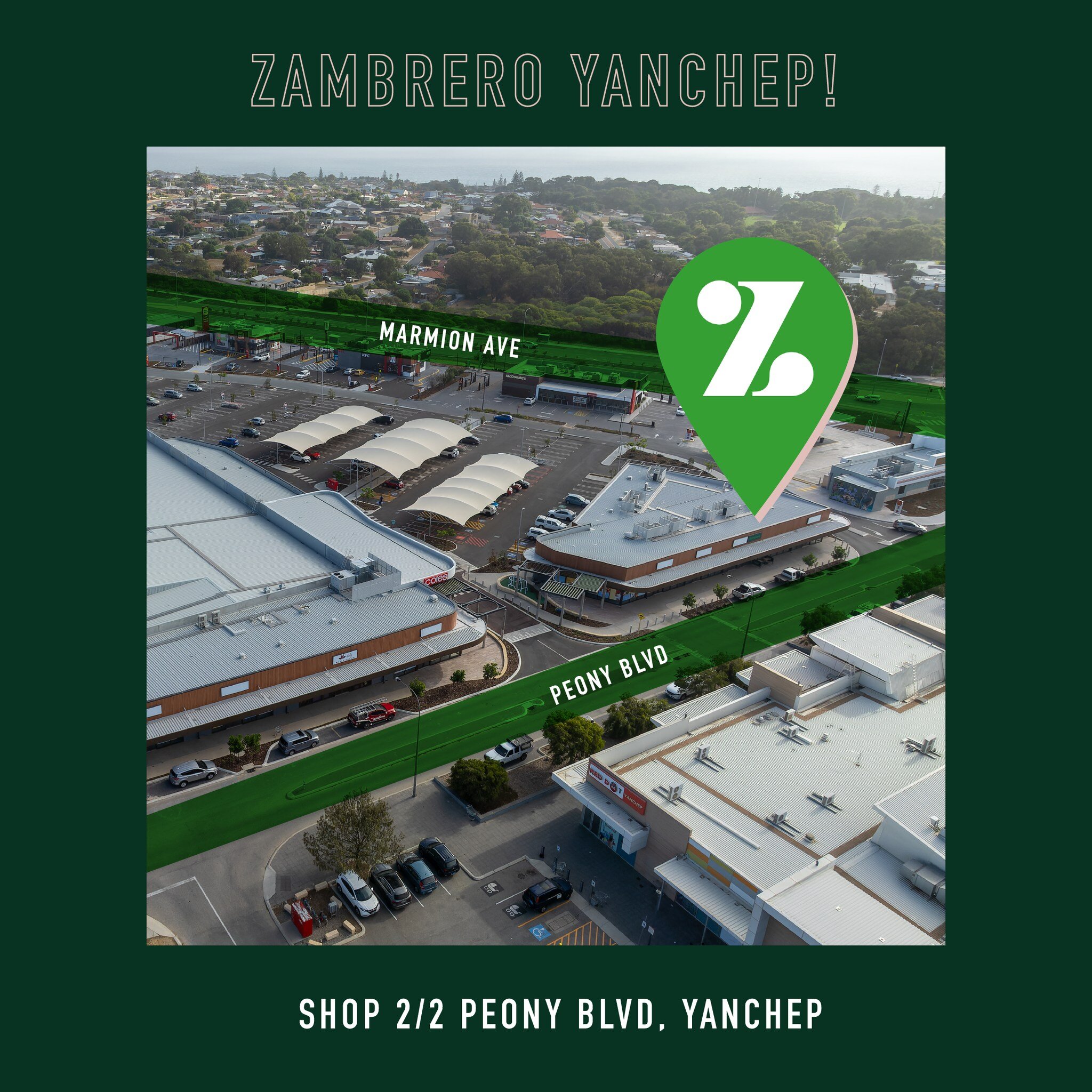 📍 Zambrero Yanchep is located at shop 2/2 Peony Boulevard, Yanchep Village. 

Plenty of centre car parks plus on street parking available.