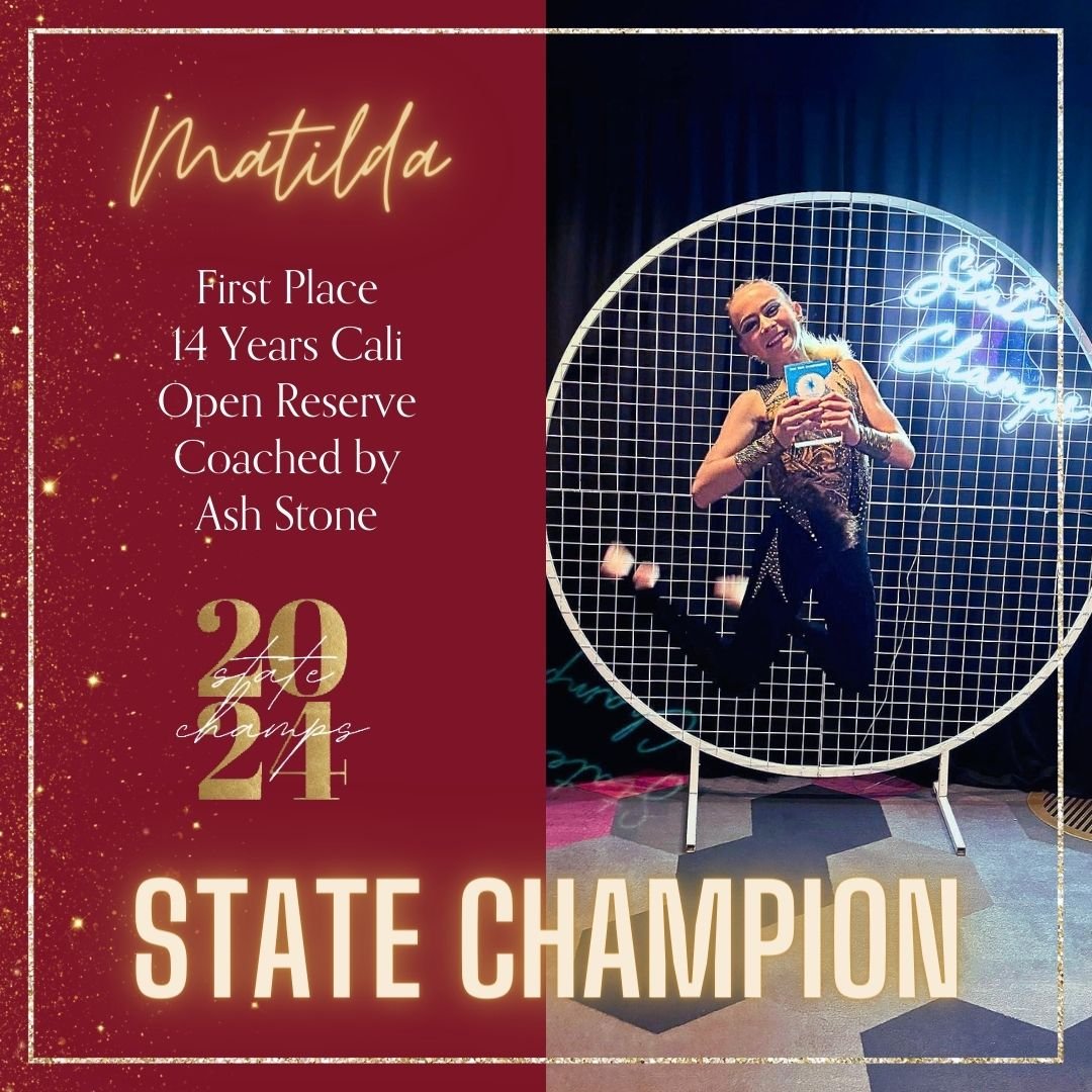 Congratulations Matilda - 1st Place CV State Champion, Coached by Ash Stone ❤️🍁
.
.
.
.
.
#cvstatechampion #calisthenics #cbcc #calisthenicsvictoria #cv #canadianbay #solo2024 #cali #physi #subjuniors #juniors #intermediates #seniors #masters #duos 