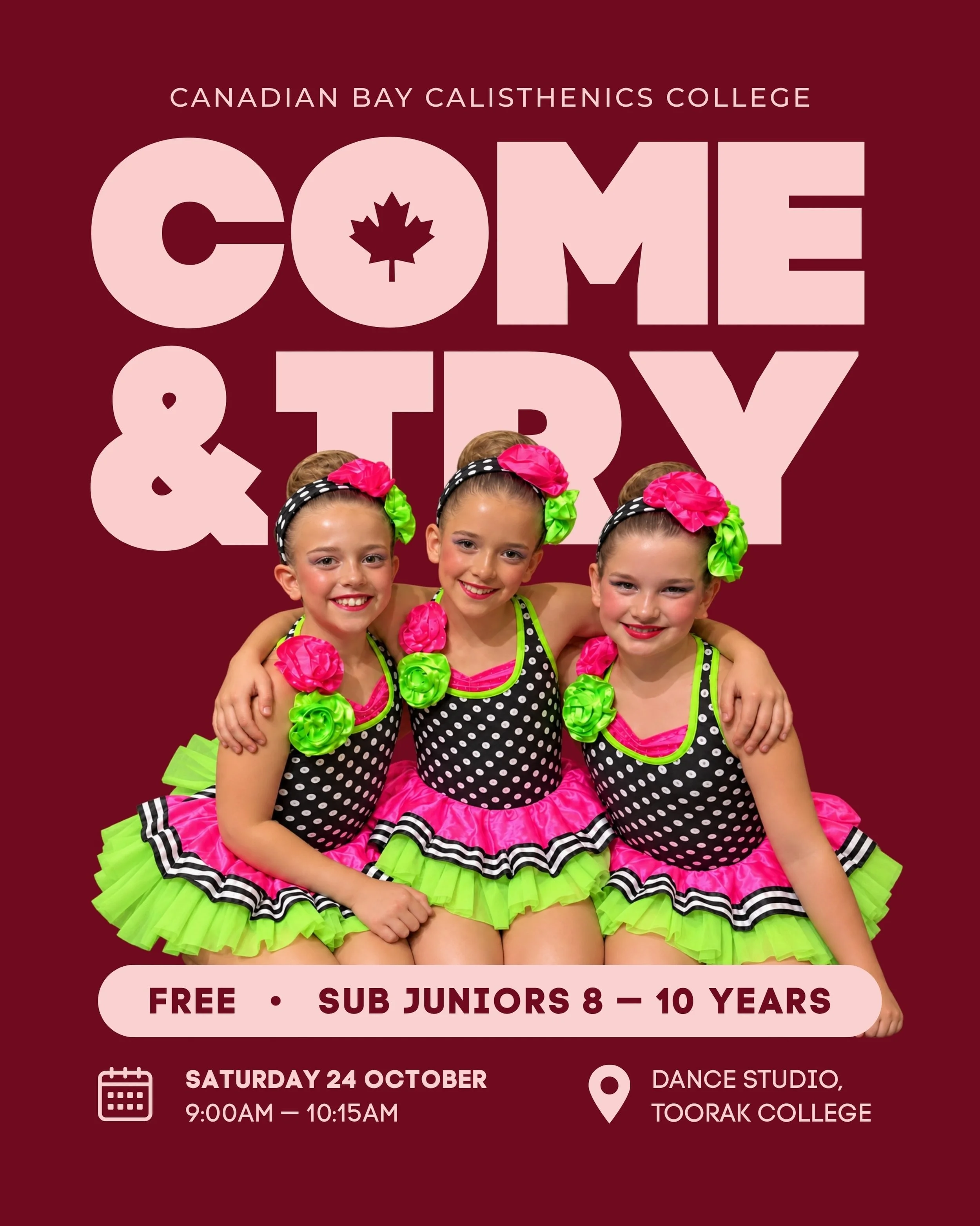 POV: THE BEST PART OF 2027 STARTS IN 2026

This Saturday is our FINAL FREE Come &amp; Try for 2026! And who knows? The girl she stands next to this weekend might just become her favourite person to stand beside next year. 👯&zwj;♀️

FREE COME &amp; T