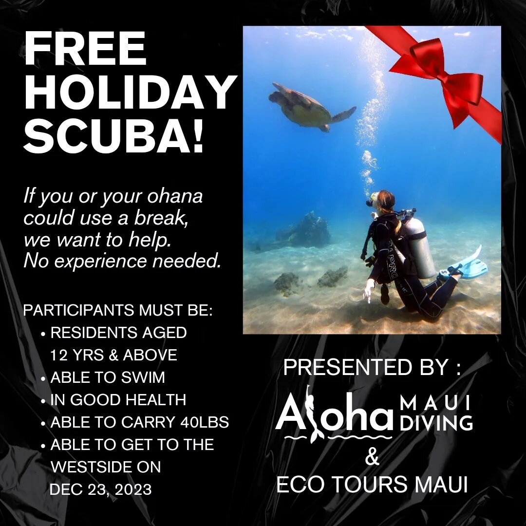 *Update* all spaces filled! Mahalo for the massive response, we plan on doing this again, so keep an eye out. In the meantime, we offer 20% off for kama'aina. Aloha! ❤️🧜&zwj;♀️

#scubadiving #alohamauidiving #mauistrong #maui #dive #photography #alo