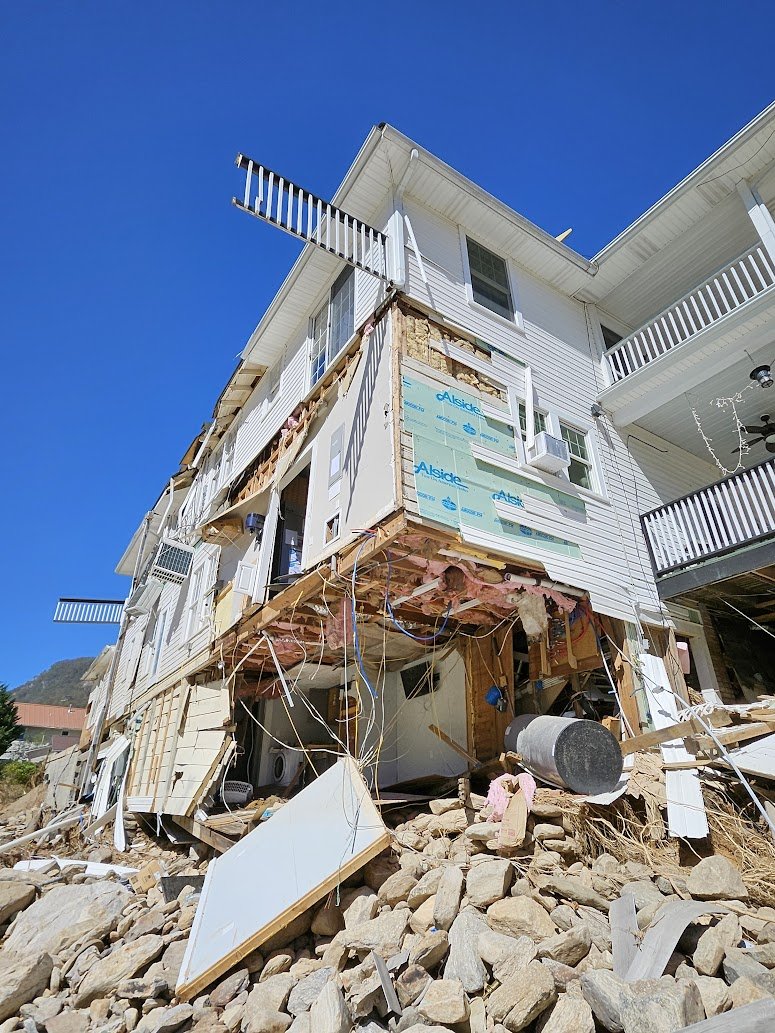 Broad River Inn damage from hurricane Helene
