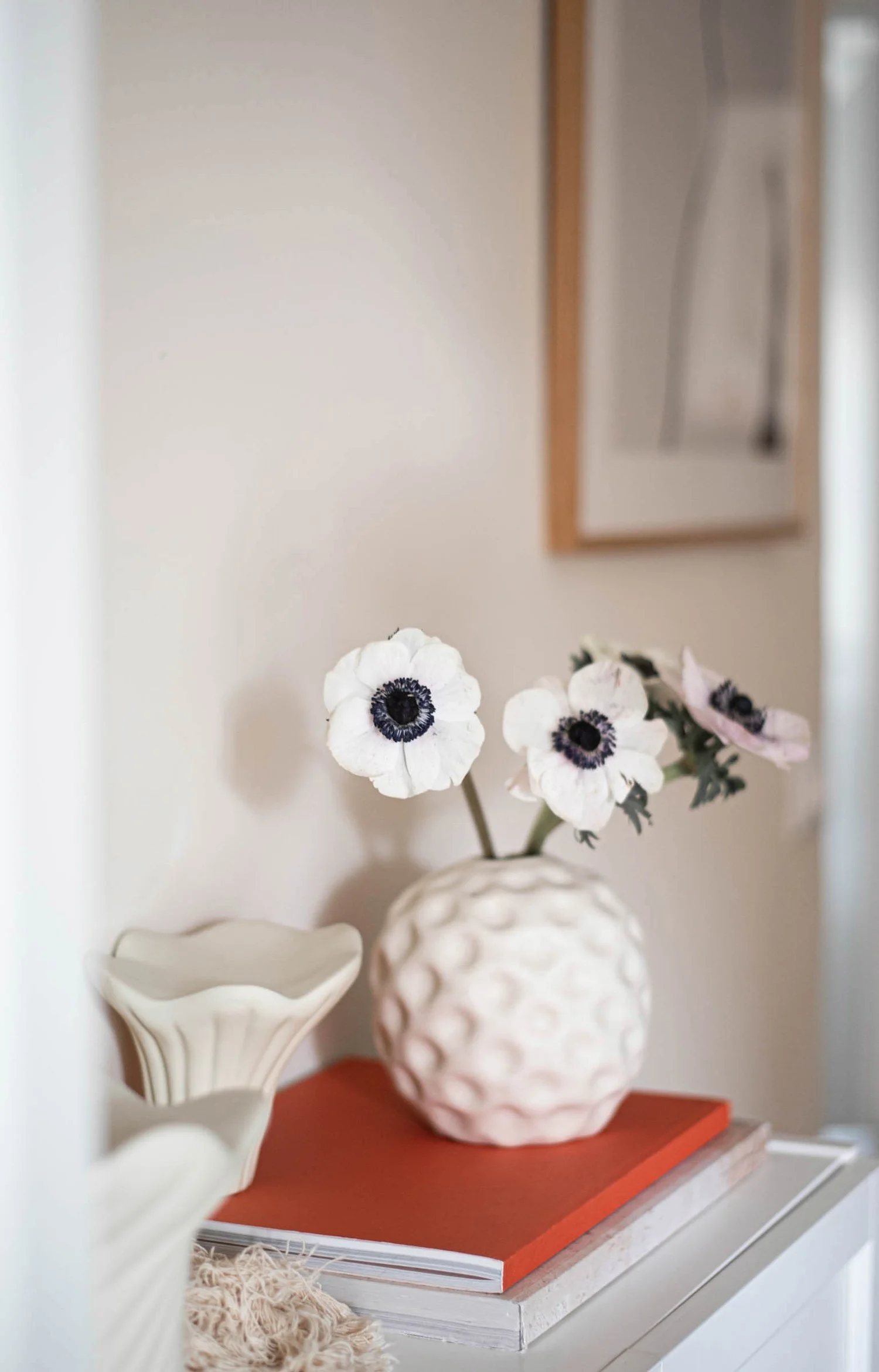 flowers in unique vase