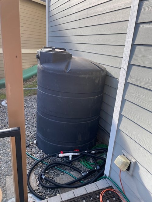 500 gal potable water storage