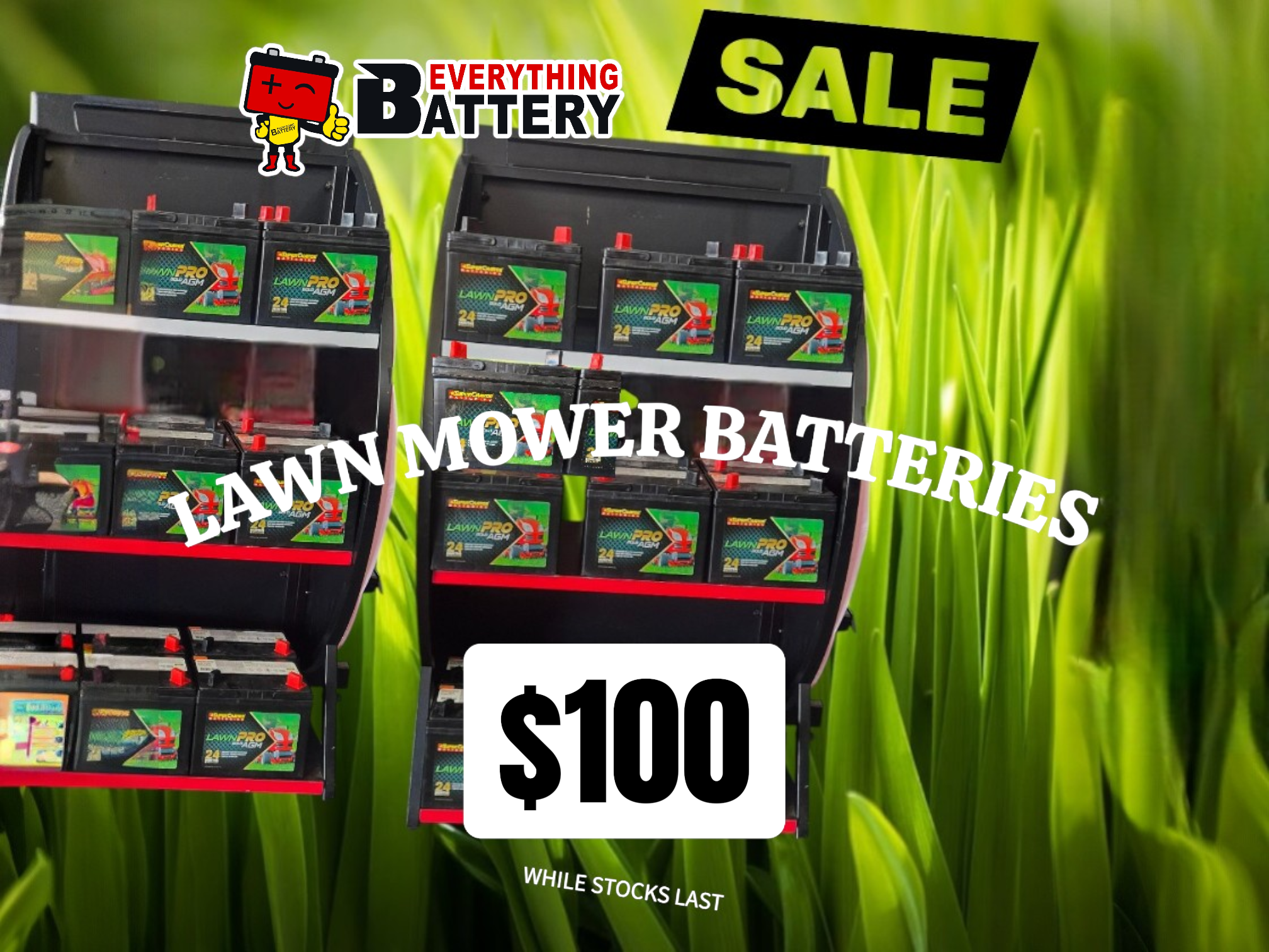 Lawn Mower Battery Sale – Everything Batteries Yeppoon