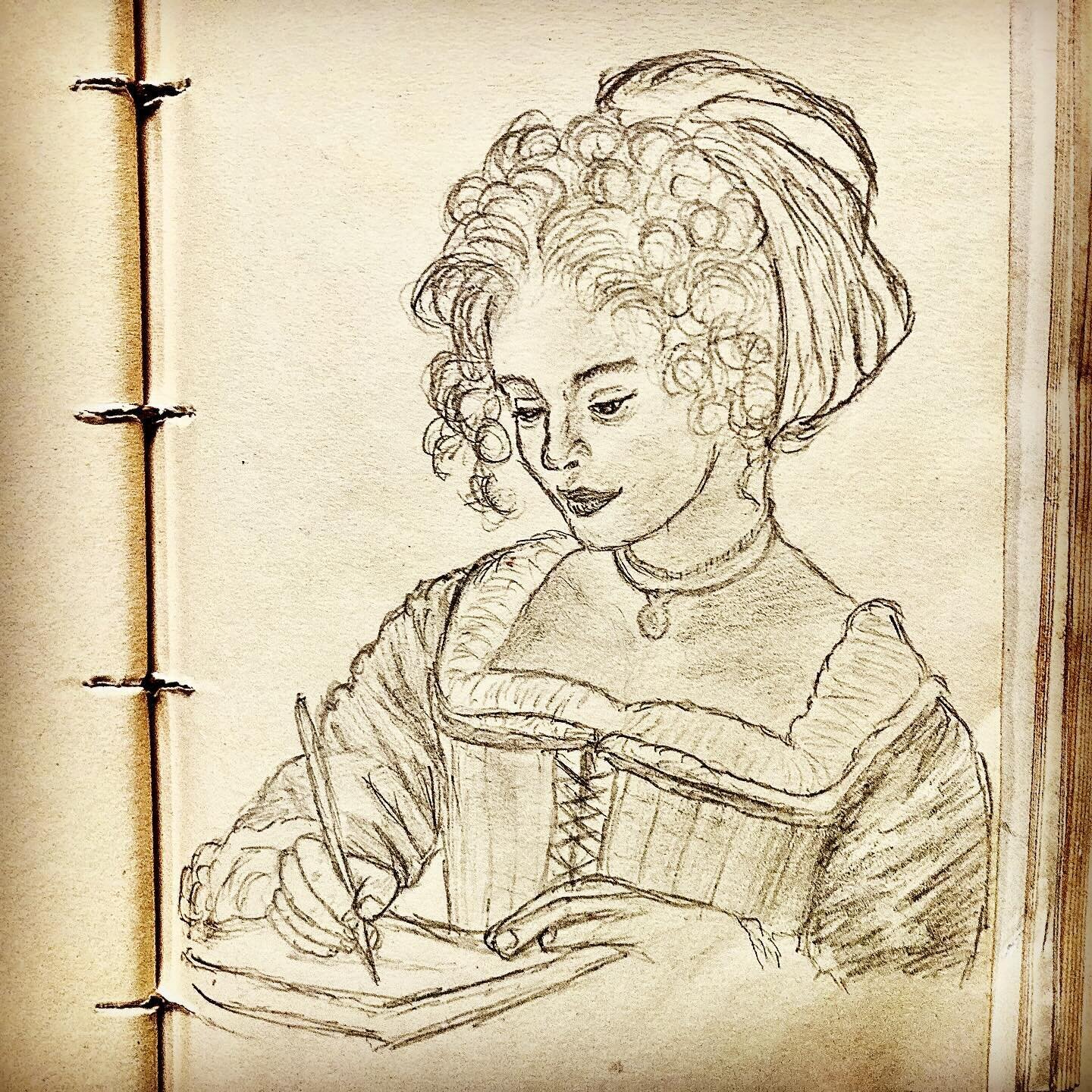 ✍️ Cecelia&rsquo;s Sketchbook

🧑&zwj;🎨 This sketch is of Cecelia herself! A supporting character in my new historical romance Secrets of Castle Rowley, Cecelia Rousseau is the first to warn Annabel away from moving to Castle Rowley, a suggestion th