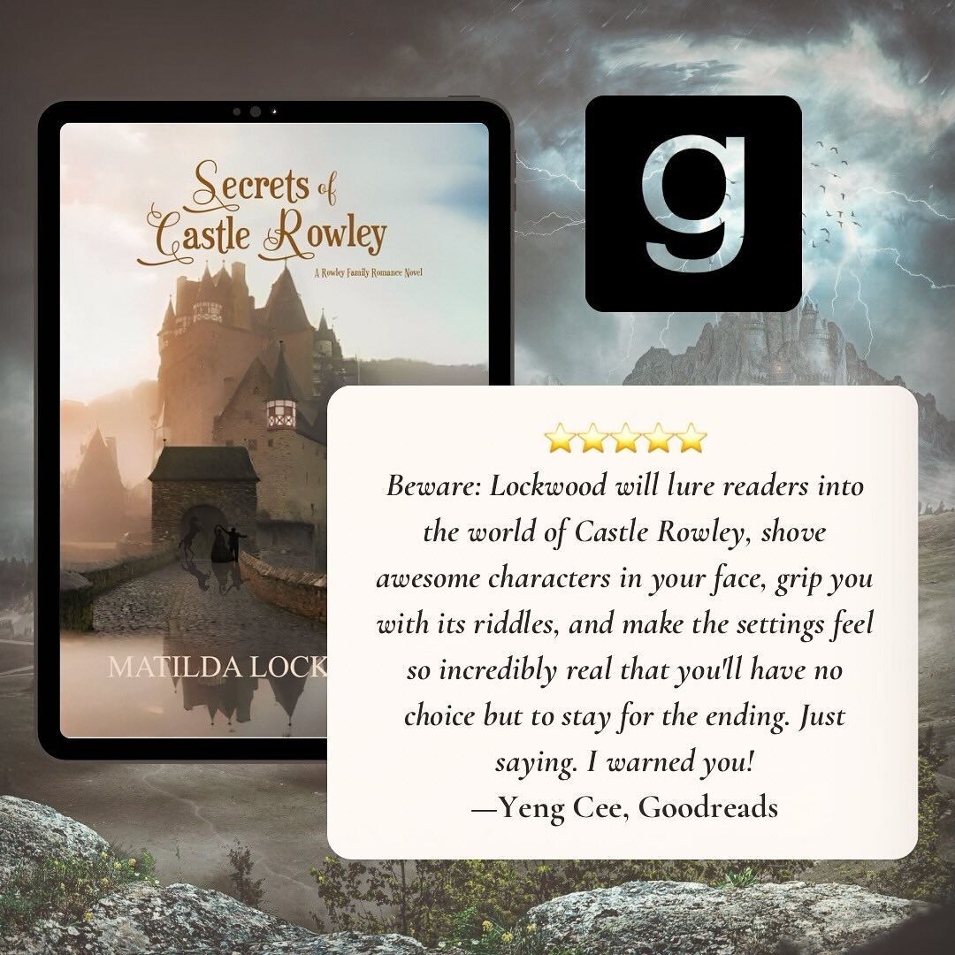 📕 1st Goodreads Review (!!) of&hellip;
🏰 Secrets of Castle Rowley by Matilda Lockwood

✍️ Review Excerpt:

📖 &ldquo;Beware: Lockwood will lure readers into the world of Castle Rowley, shove awesome characters in your face, grip you with its riddle