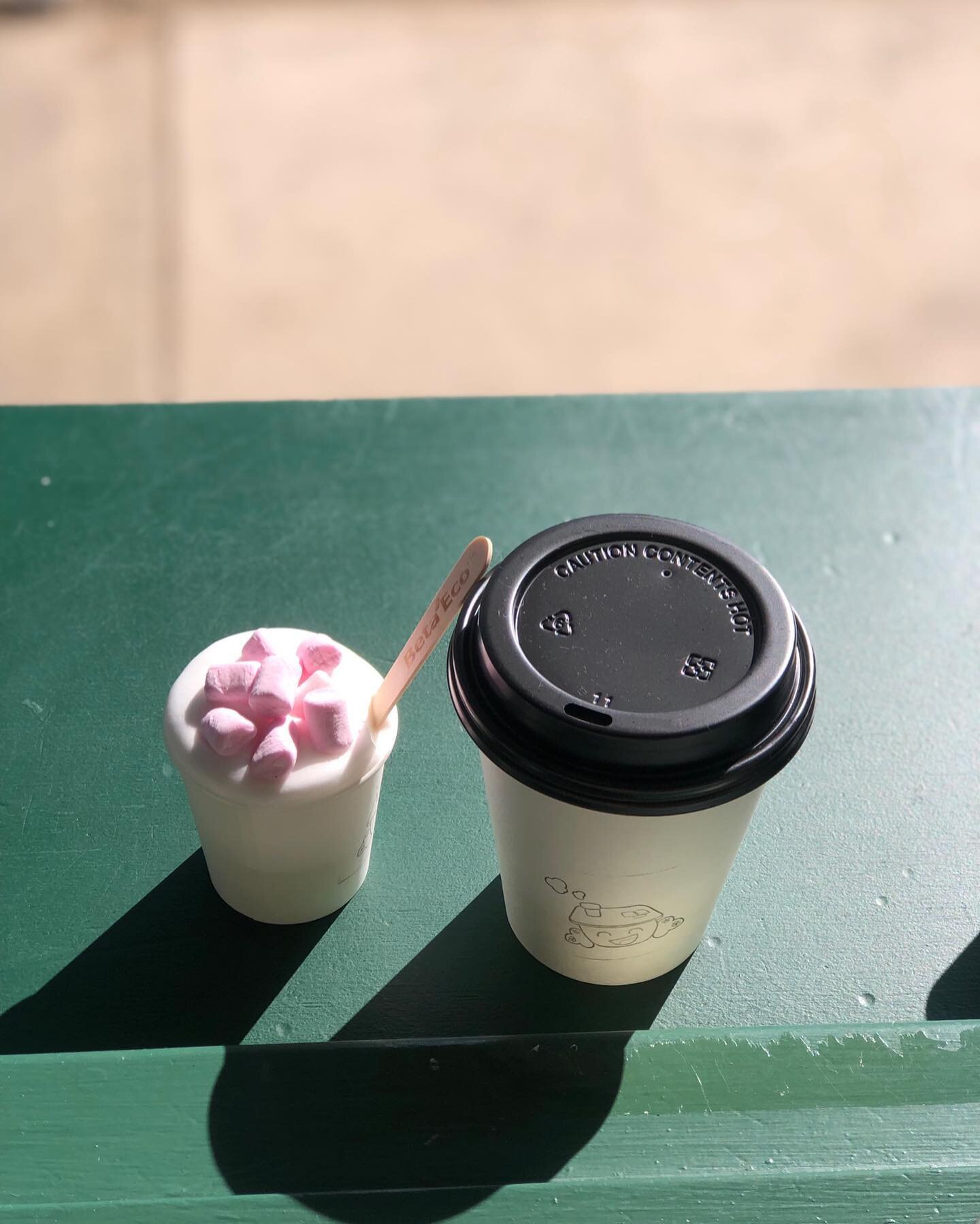 One for you. One for me. 

See you at the park tomorrow ❤️
@cubbyhousecanteen 

#cino #stronglatte #hotdate #seeyouatthepark #communitykindnessconnection #cubbyhousecanteen