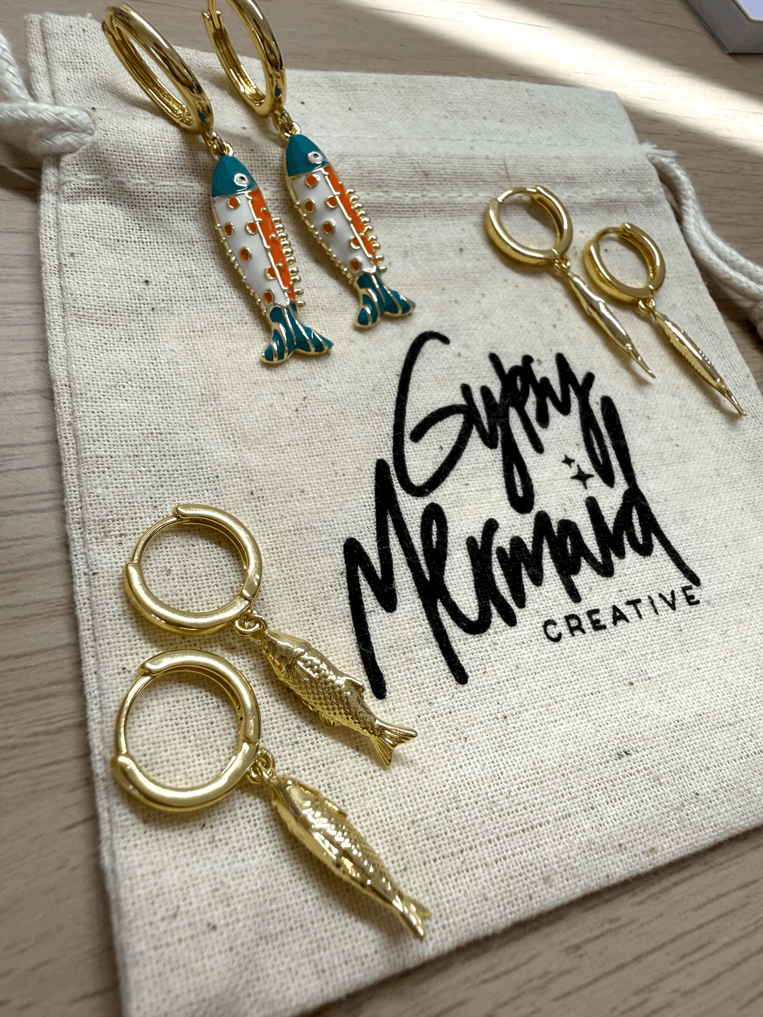 [FISH] Pendant Earrings