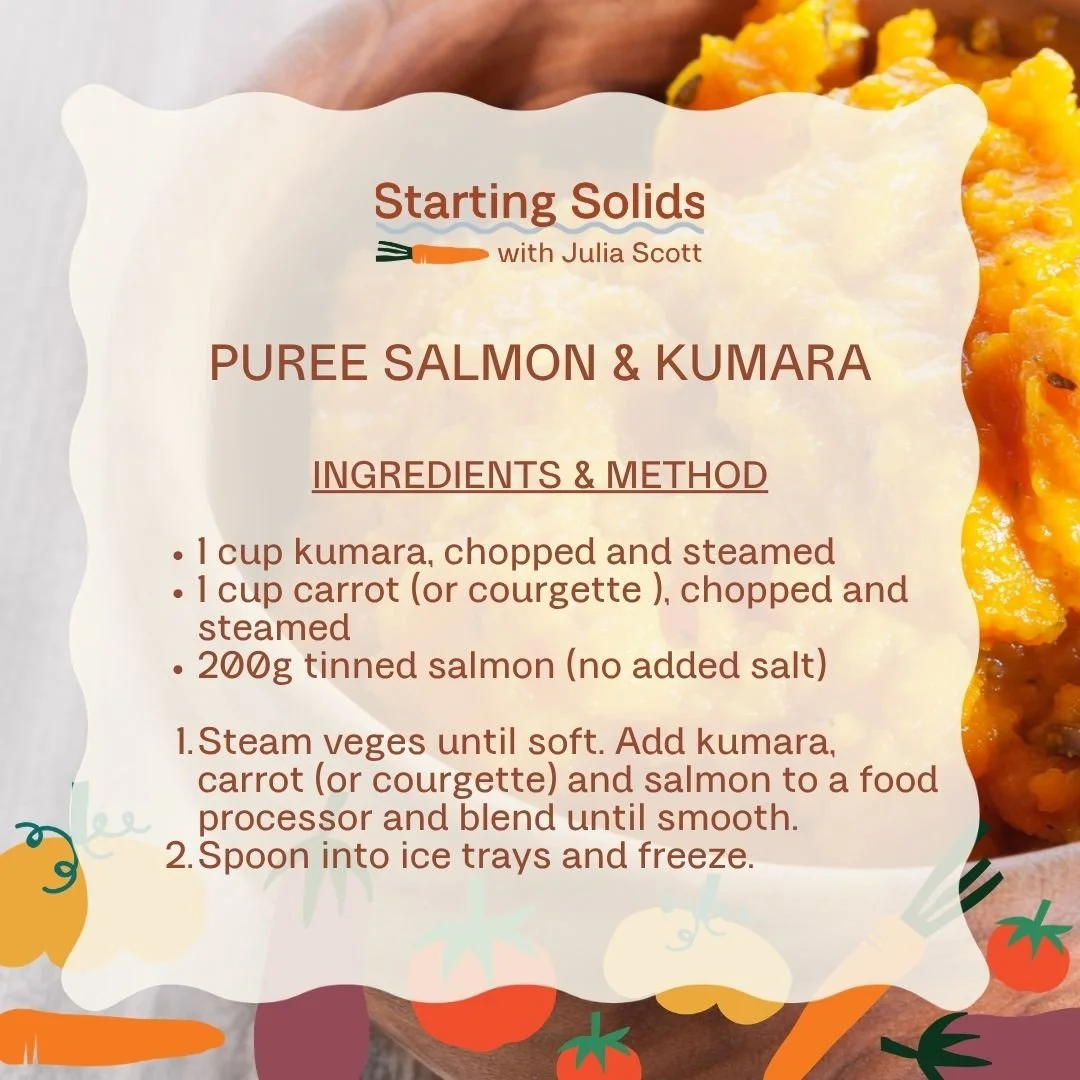 Salmon And Kumara Puree
