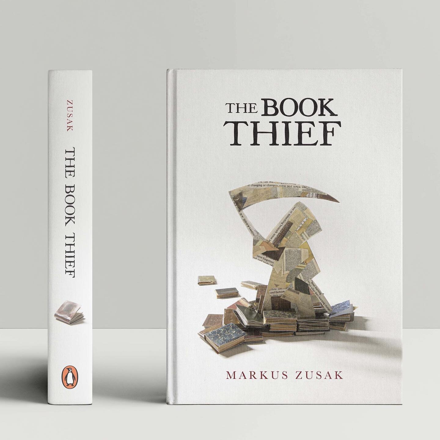 Handmade project - Book cover redesign for one of my favourite books, the Book Thief by Markus Zusak. We love making miniature books 😽📚