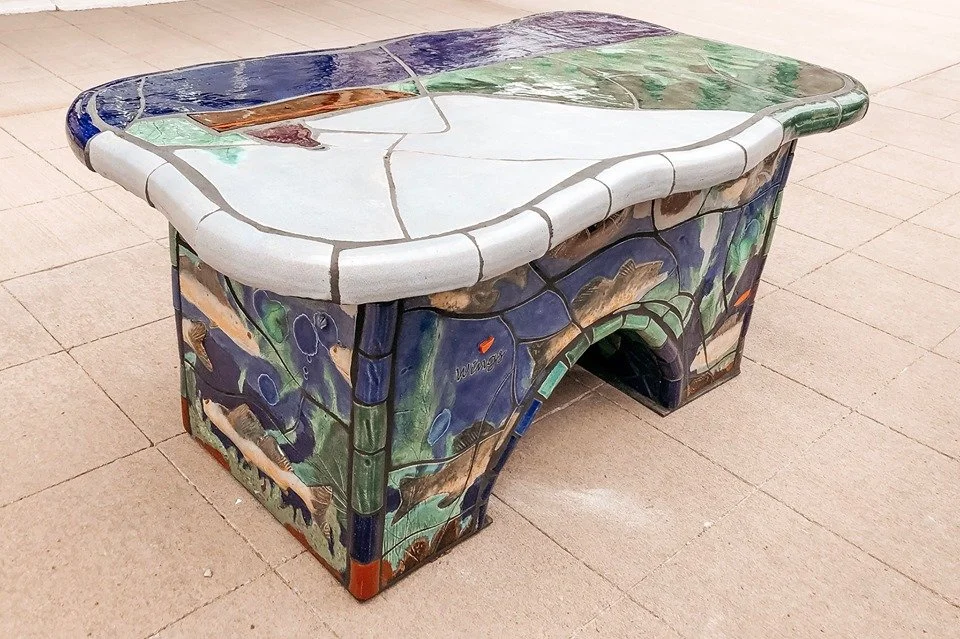 Beautiful Mosaic Benches New to Downtown Red Wing