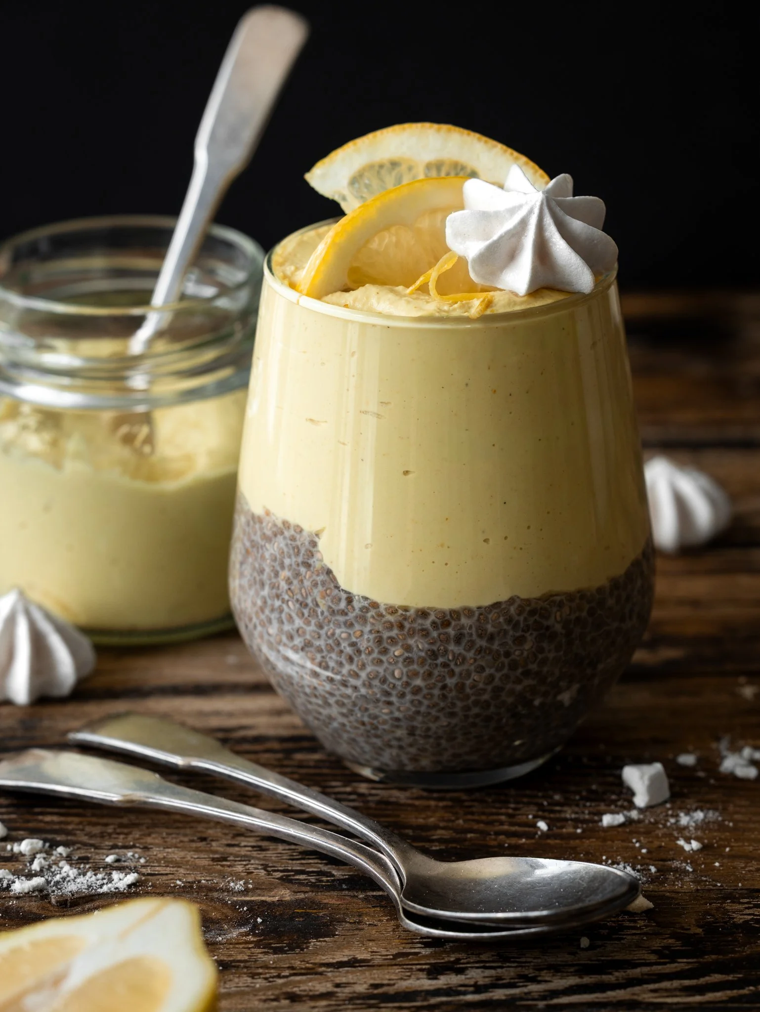 Púding de xia amb llimona i lemon curd