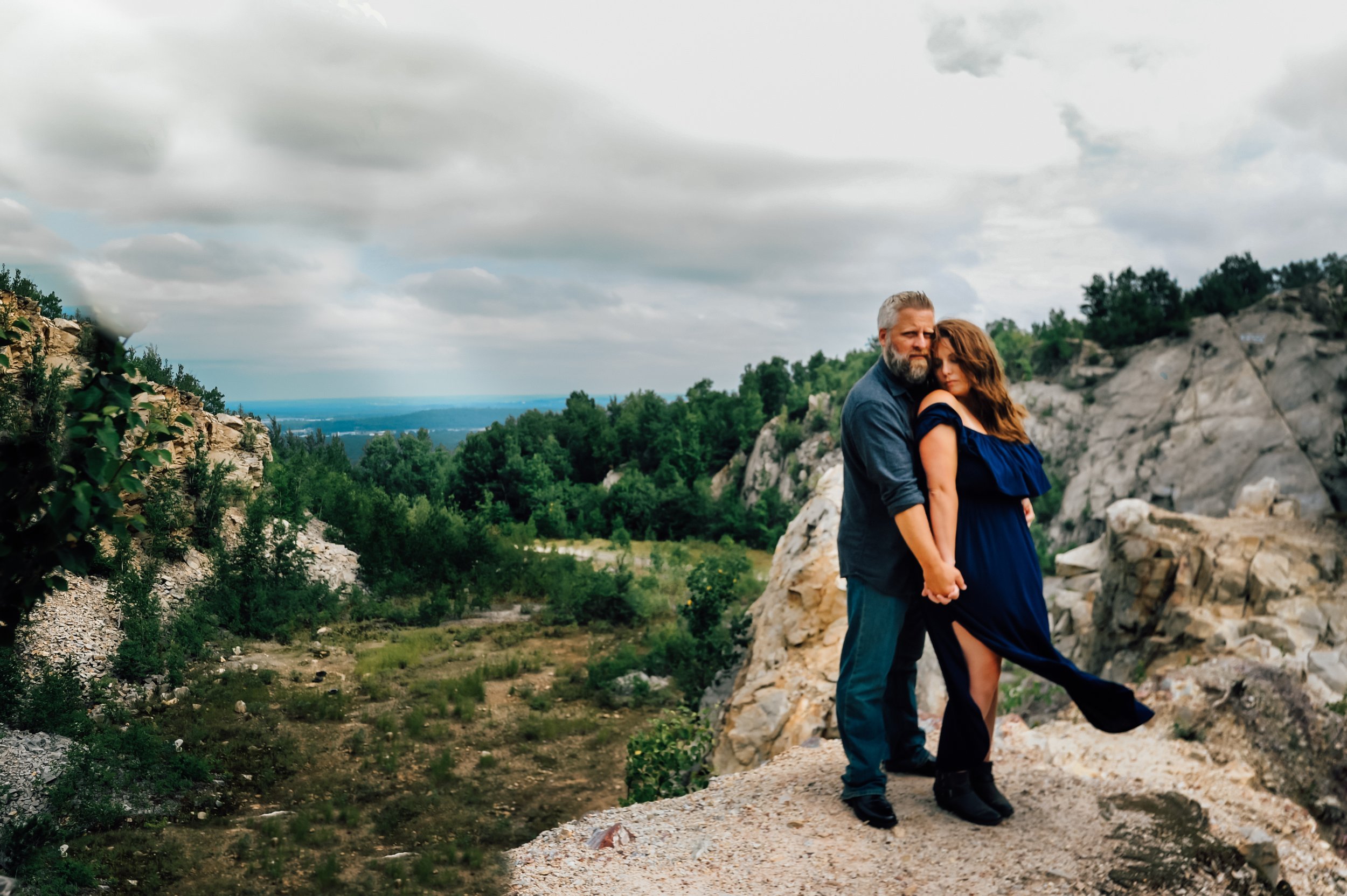 couple in love for unique adventure Engagement photos