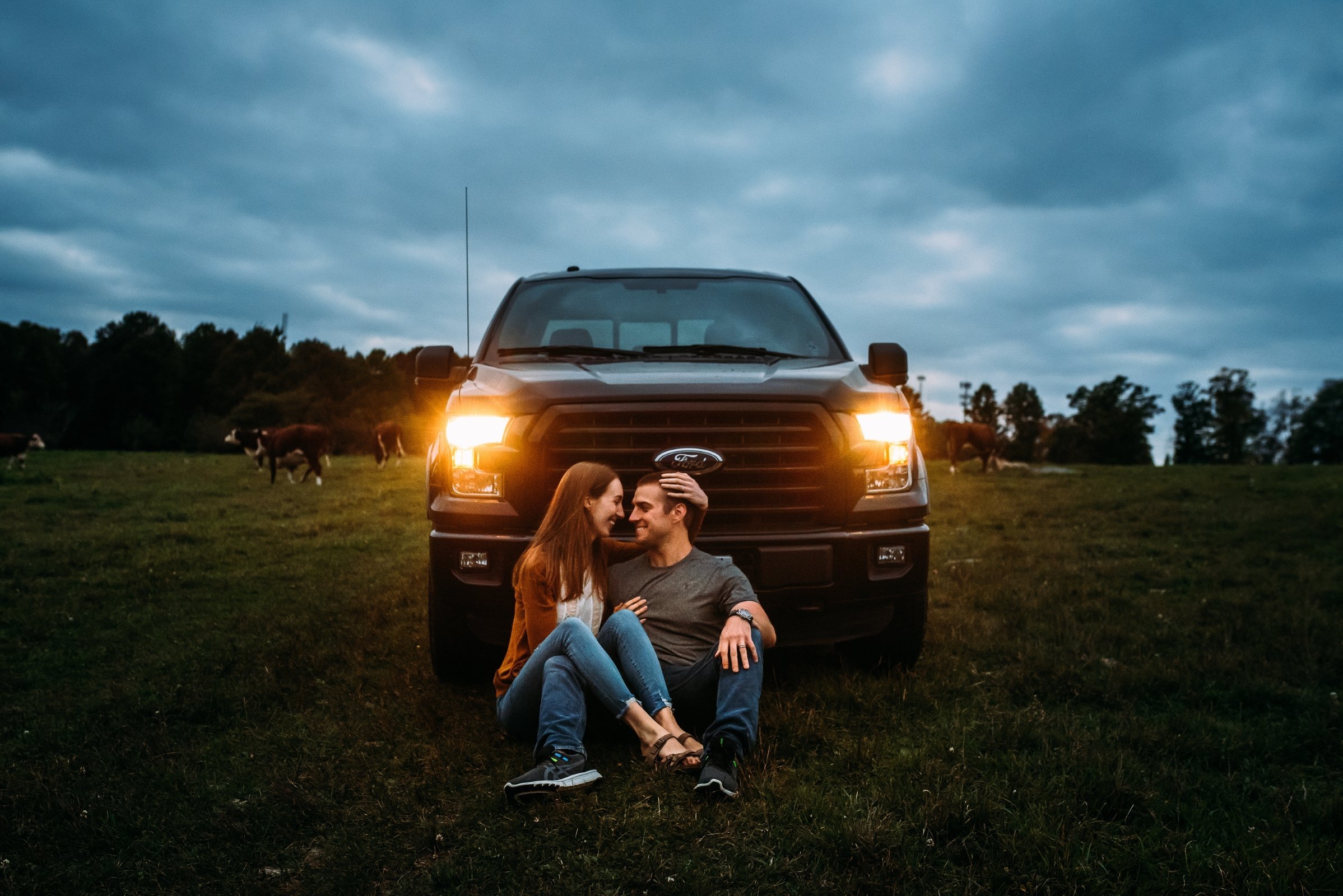 couple in love for beautiful wisconsin Engagement photos