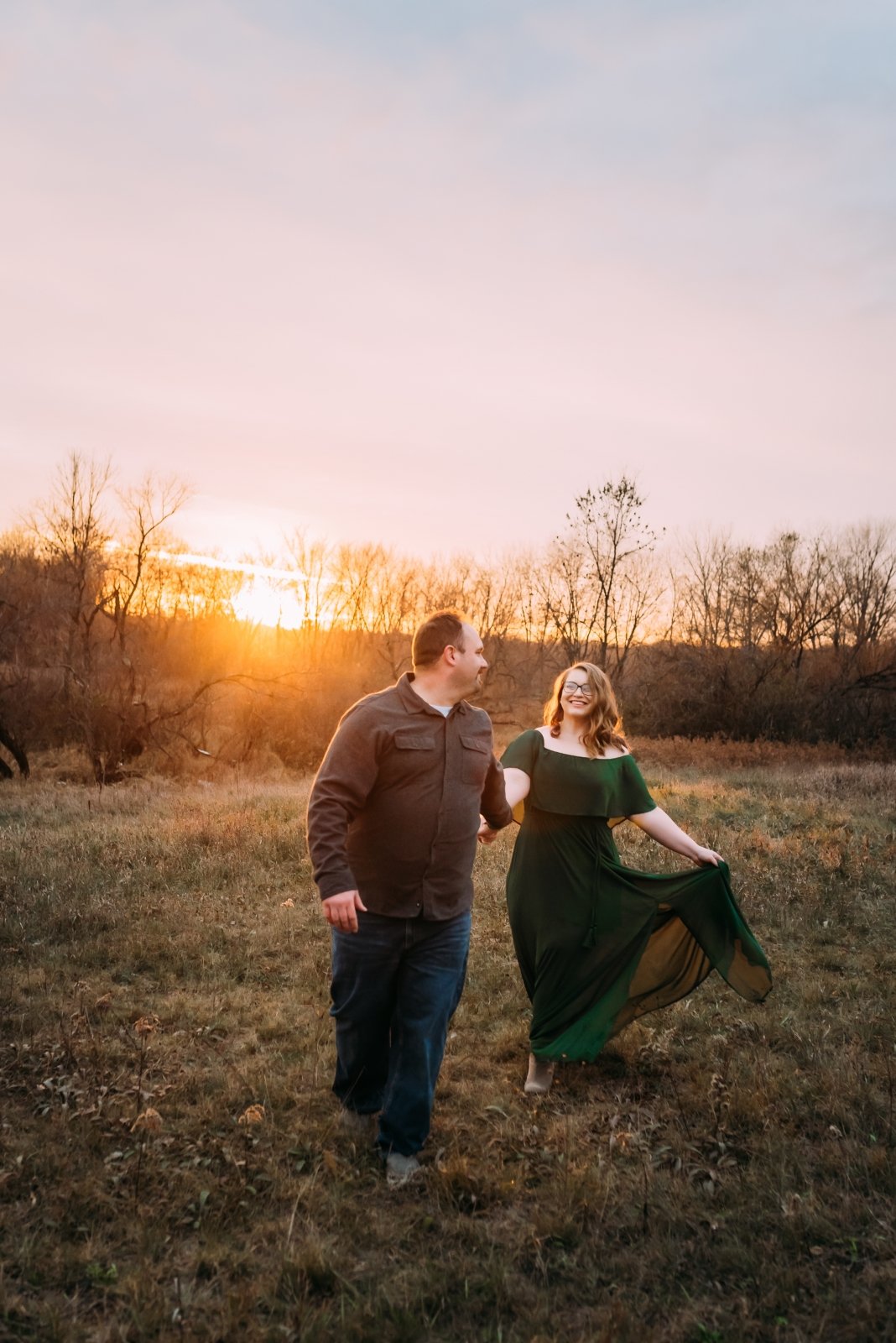 happy couple in wausau for family portraits