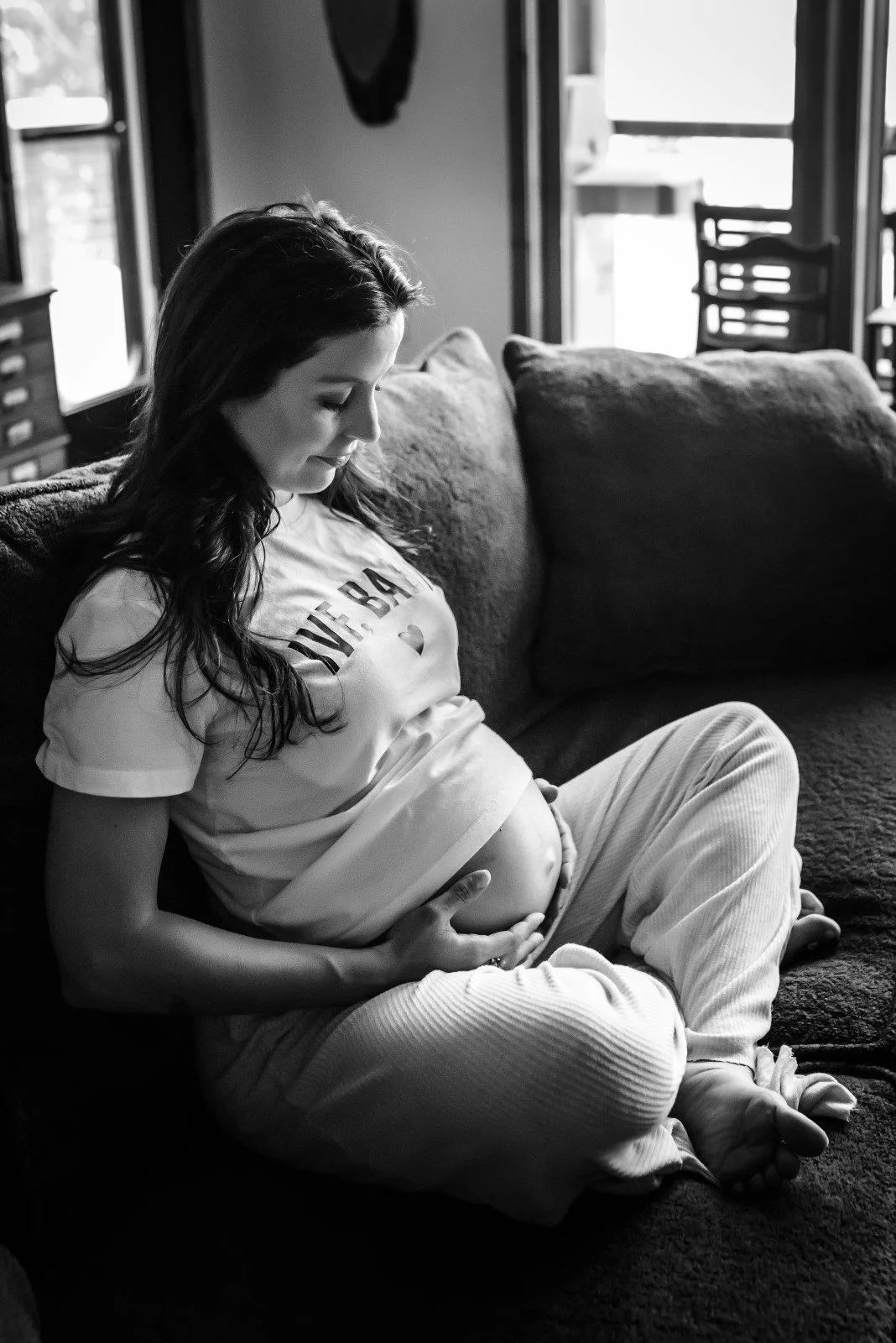 Minocqua Wisconsin Wausau Wisconsin in home maternity photo session