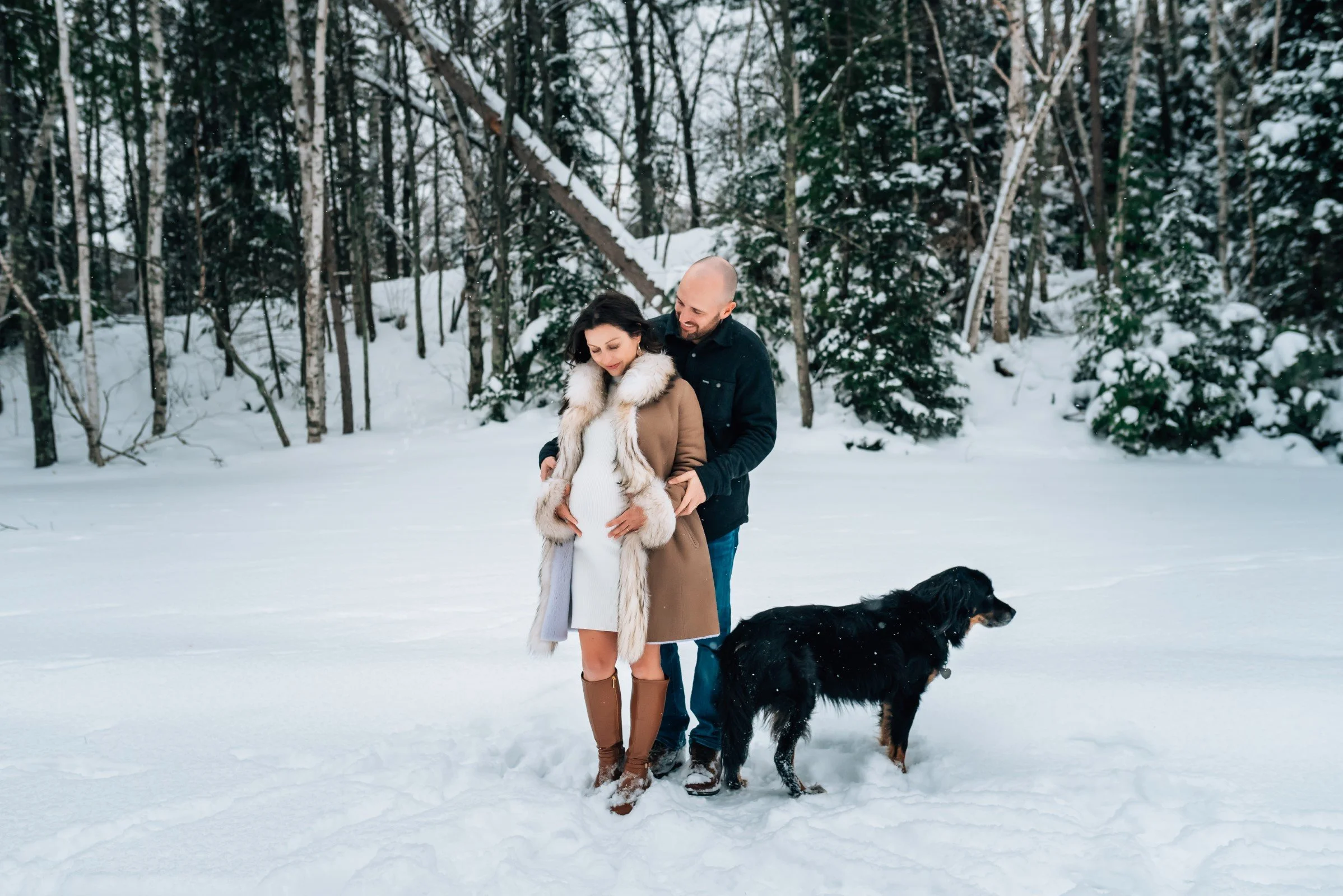 Minocqua Wisconsin Wausau Wisconsin winter maternity photo session