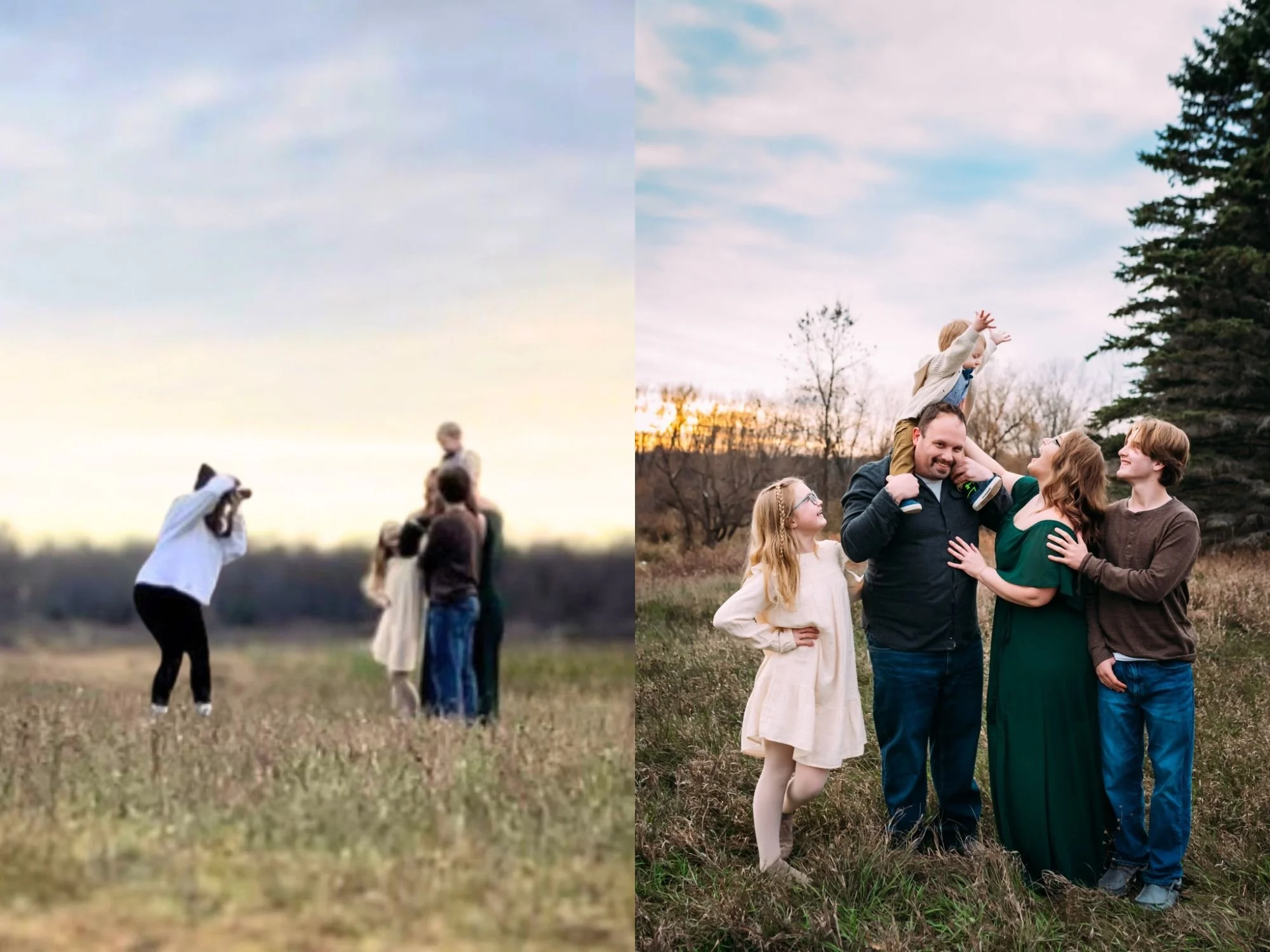 behind the scenes of a family photo session
