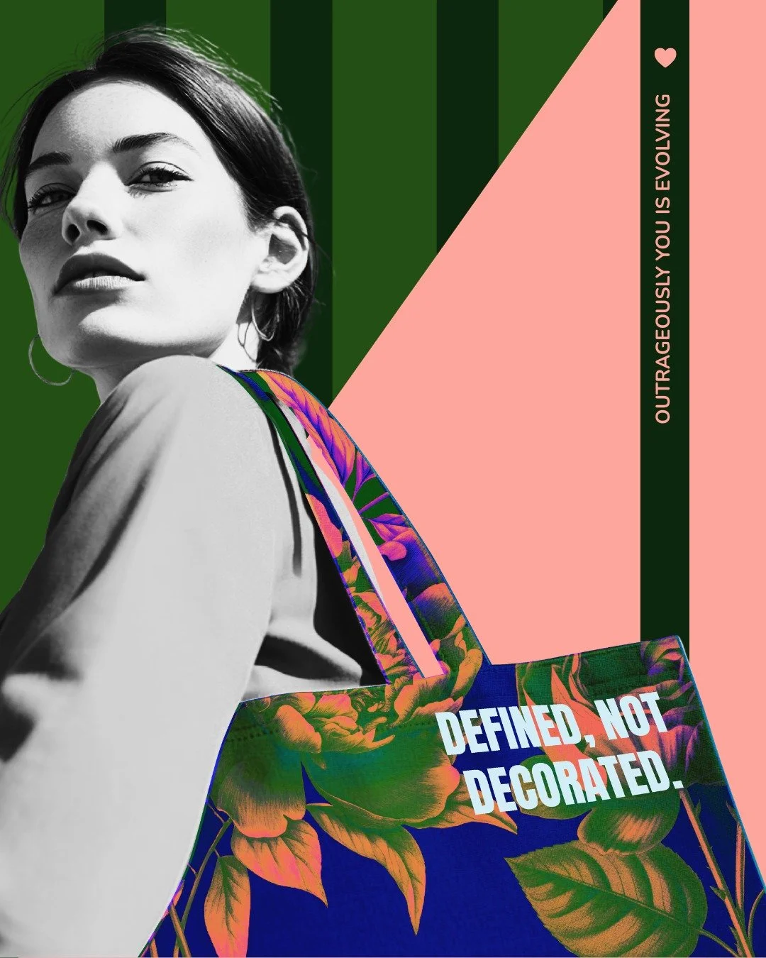 You want your brand to define you, not decorate you.

Decoration is choosing colours you like.
> Definition is knowing why they're there.

Decoration is adding elements until it looks full.
> Definition is removing what doesn't belong. 

Decora