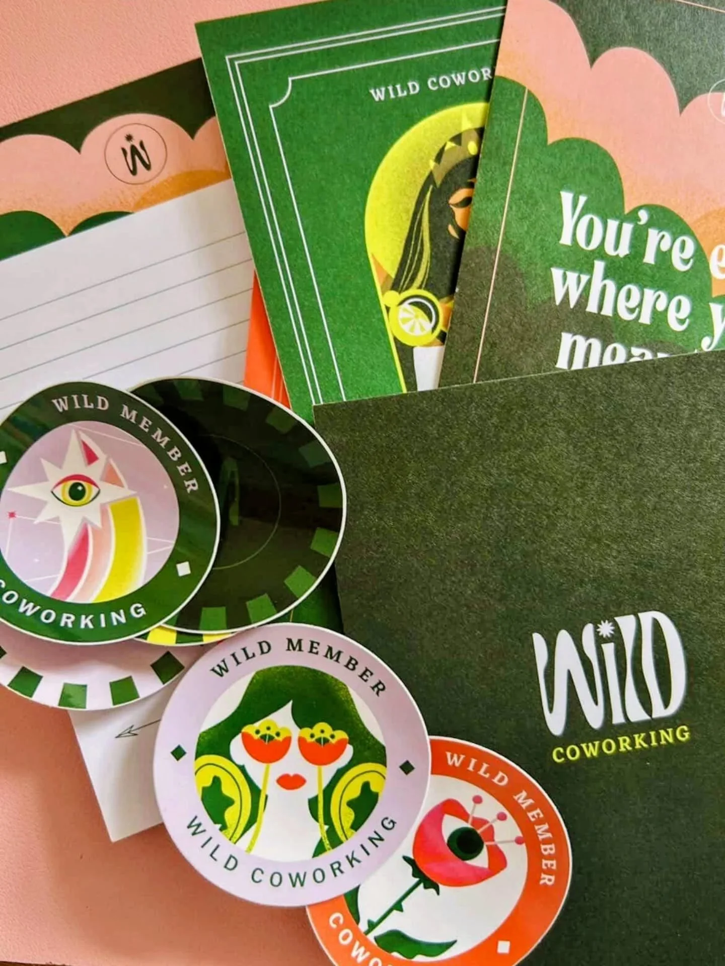 This brand still brings me joy when I see it even years after designing it 🥰

@wild_coworking is an incredible community, and I'm so glad that the brand is still going strong alongside them 💪

Not only do they send out the best welcome packs in the