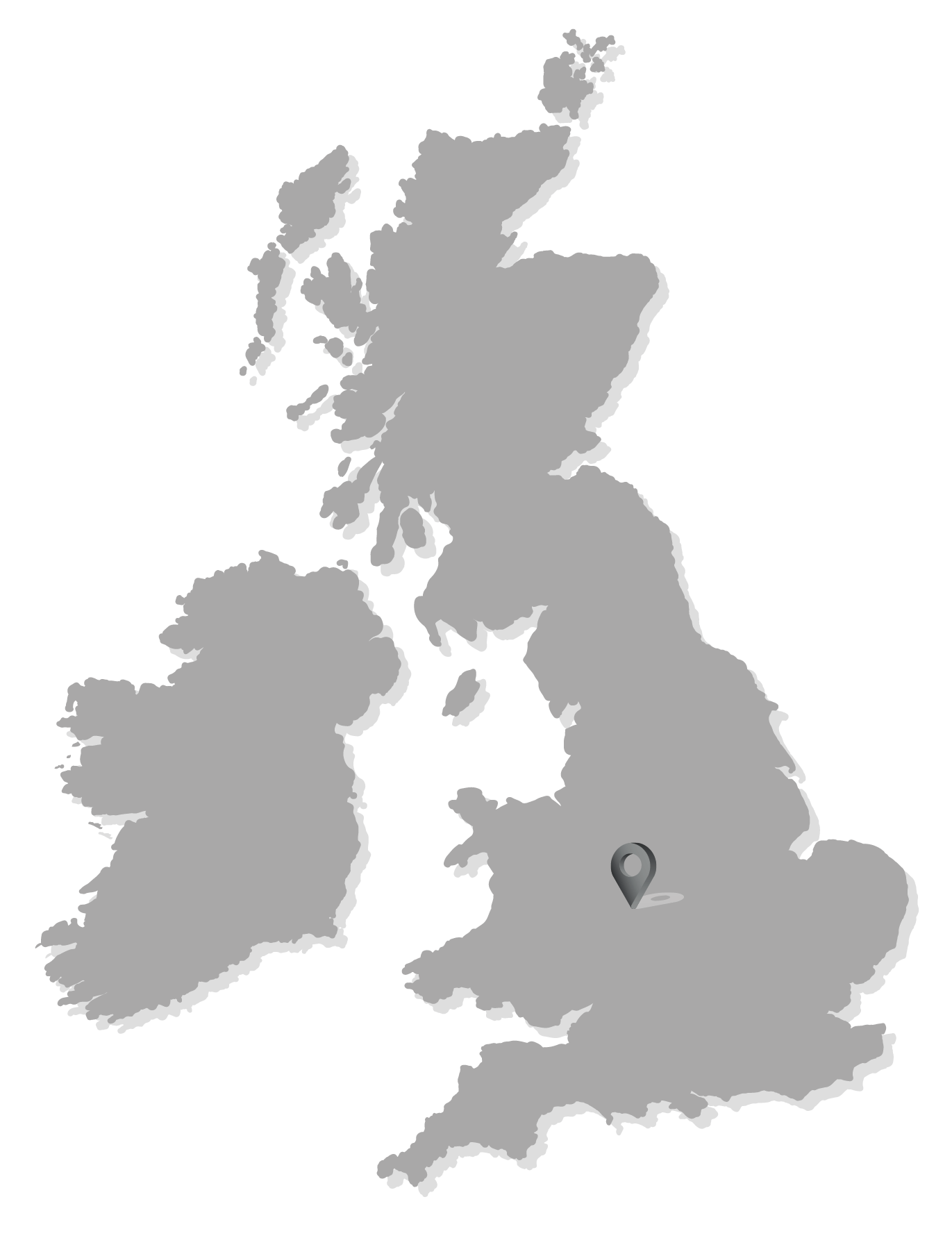 UK map showing Kidderminster